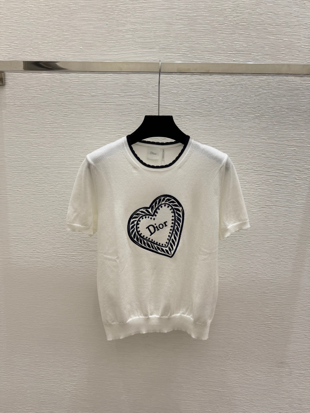 Dior 2026 Heart Knitted Short-Sleeve T-Shirt Wool 758717