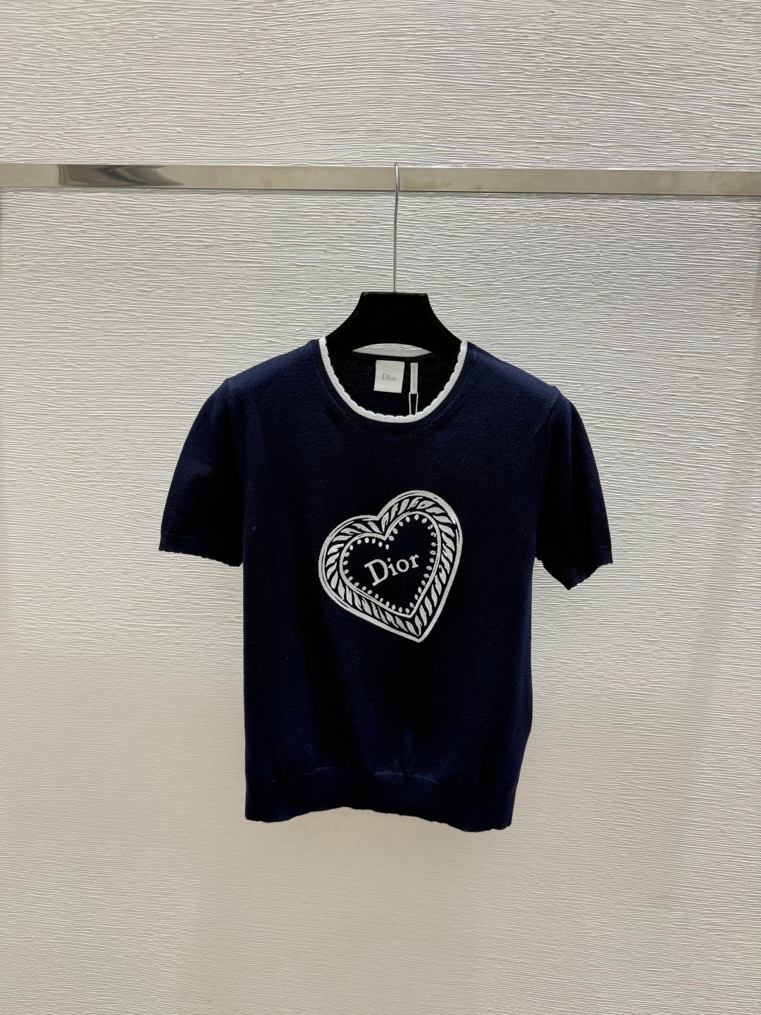 Dior 2026 Heart Knitted Short-Sleeve T-Shirt Wool 758717