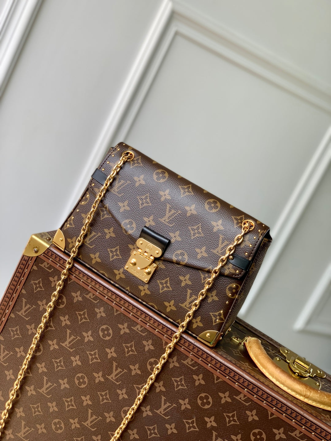 LV 2025 Trunkie 27cm Bag Brown Canvas Leather 347369