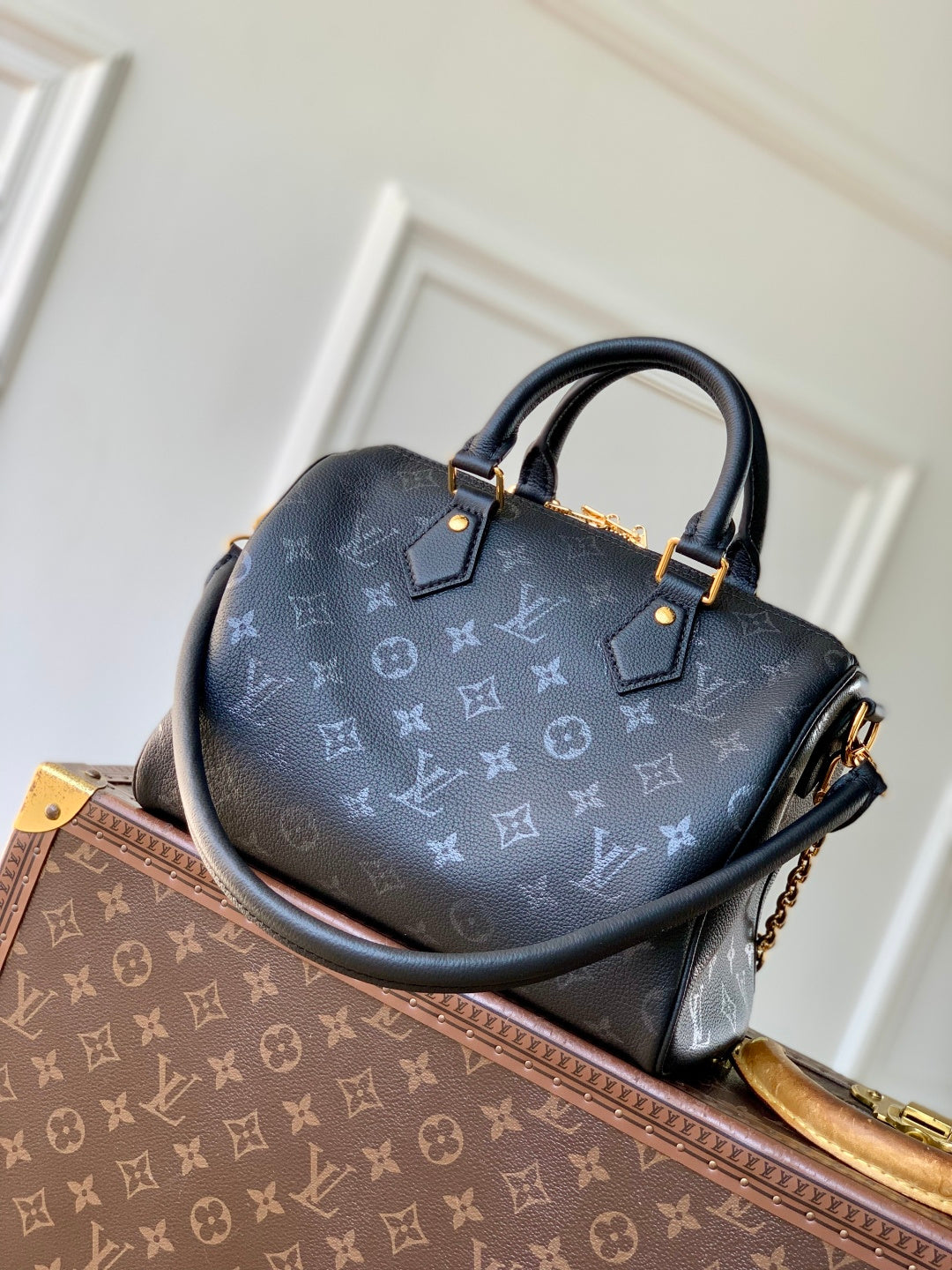 LV 2025 Speedy Bandoulière 25 Black Calfskin 347095