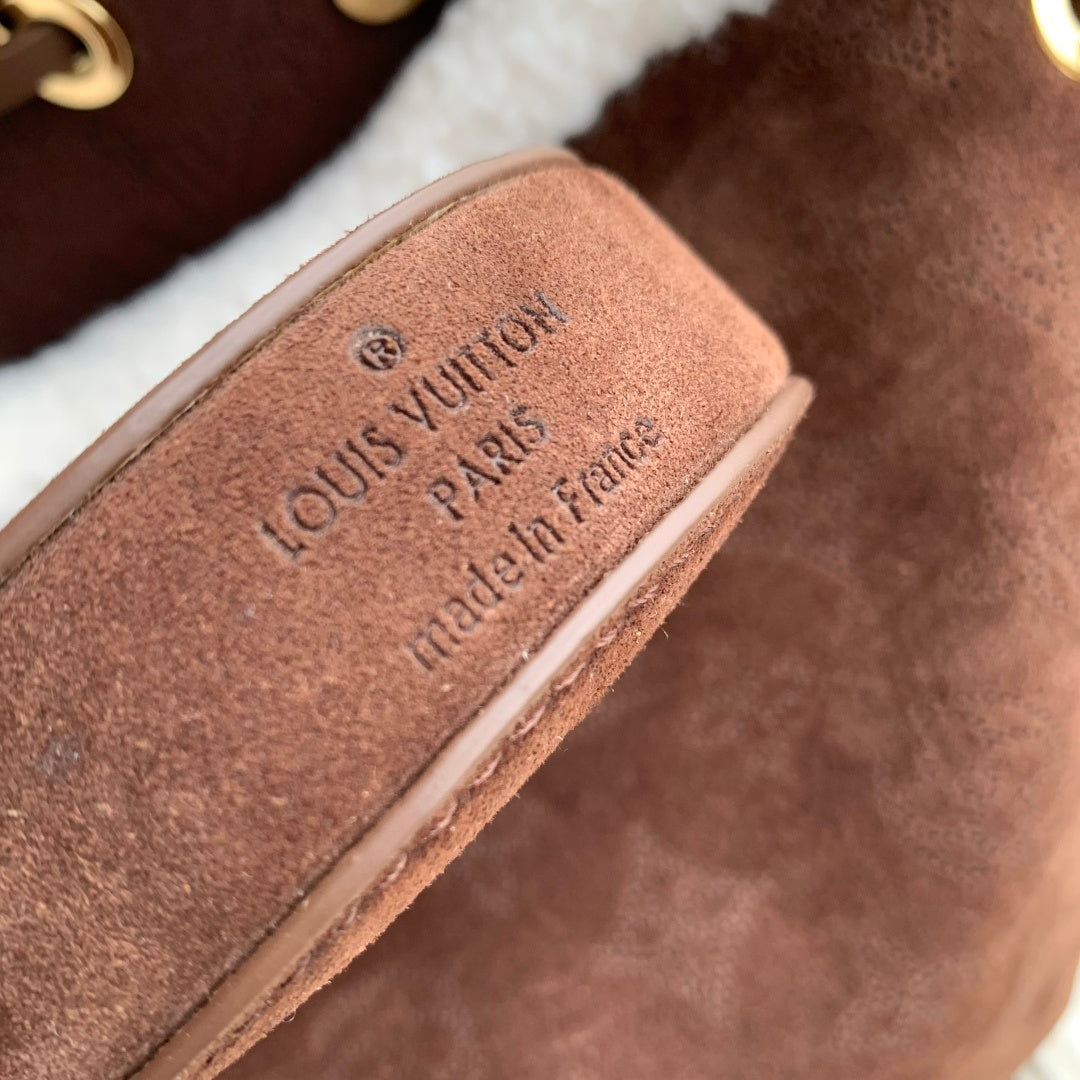 LV 2025 Bella Bag cm Chocolate Brown Suede 347357