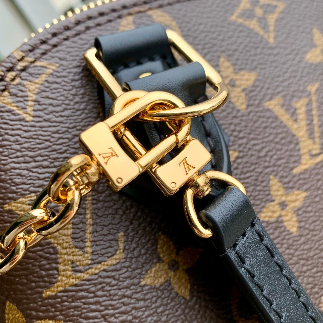 LV 2025 Alma BB cm Bag Brown Canvas Leather 347367