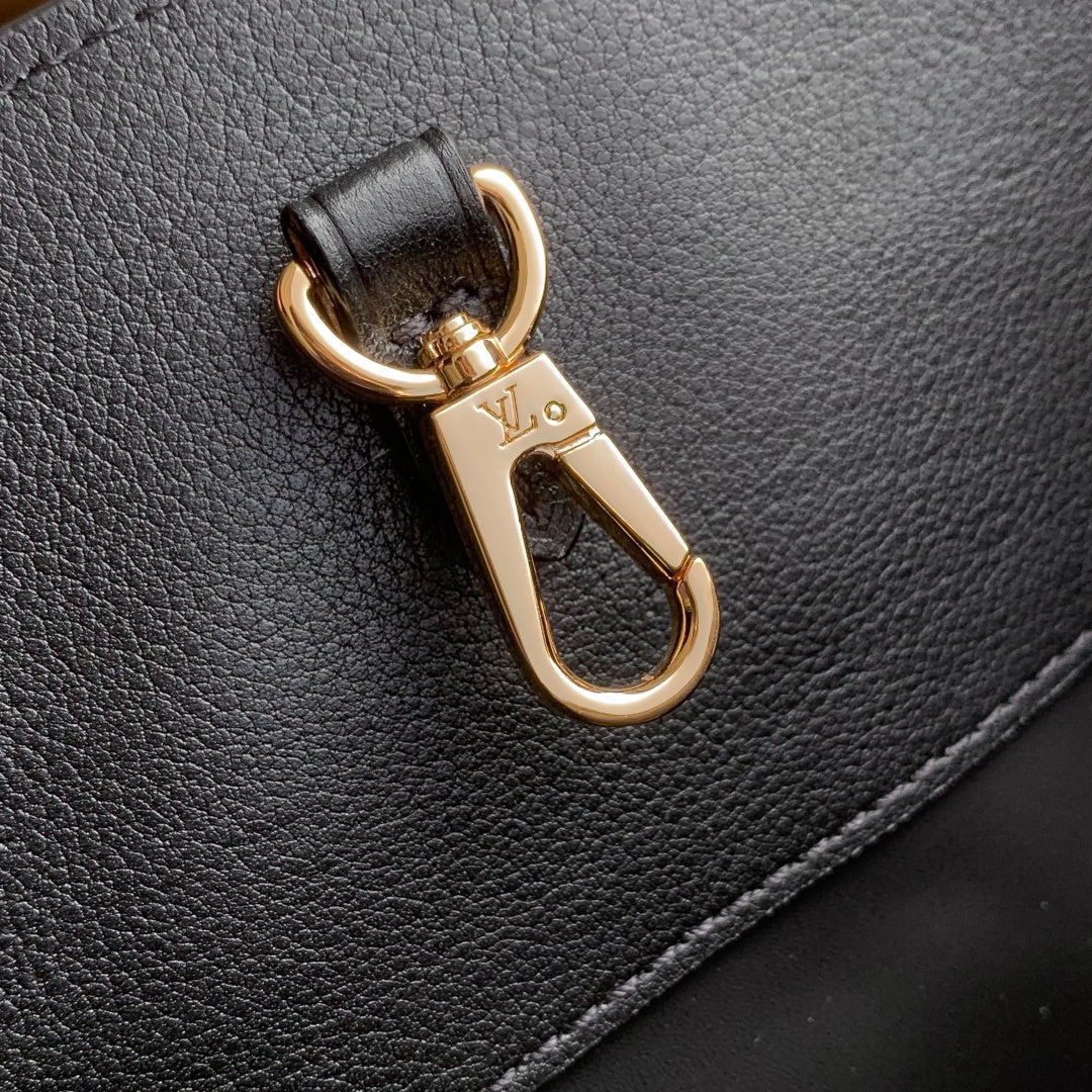 LV 2025 Vendome PM Bag 35cm Black Calfskin 347424