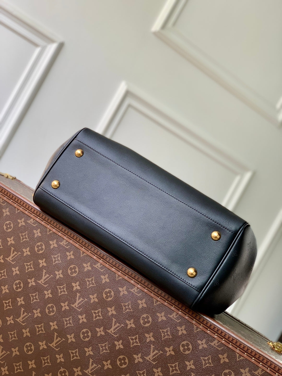 LV 2025 Vendome PM Bag 35cm Black Calfskin 347424