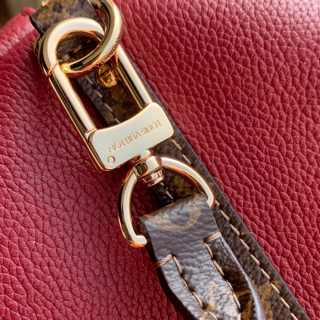 LV 2025 Express MM Bag 36cm Burgundy Brown Calfskin 347429