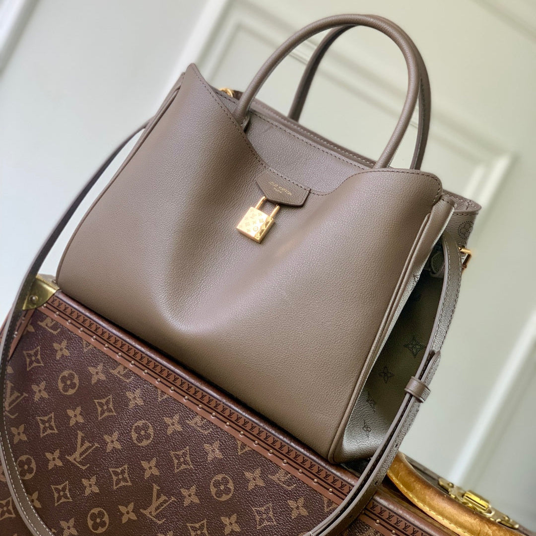 LV 2025 Vendome PM Bag Taupe Calfskin 347427