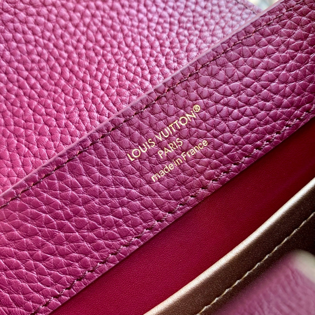 LV 2025 Capucines Bag Plum Taurillon Leather 347434