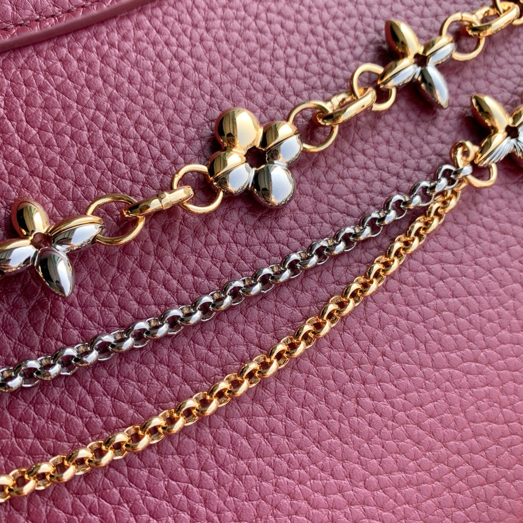 LV 2025 Capucines Bag Plum Taurillon Leather 347434