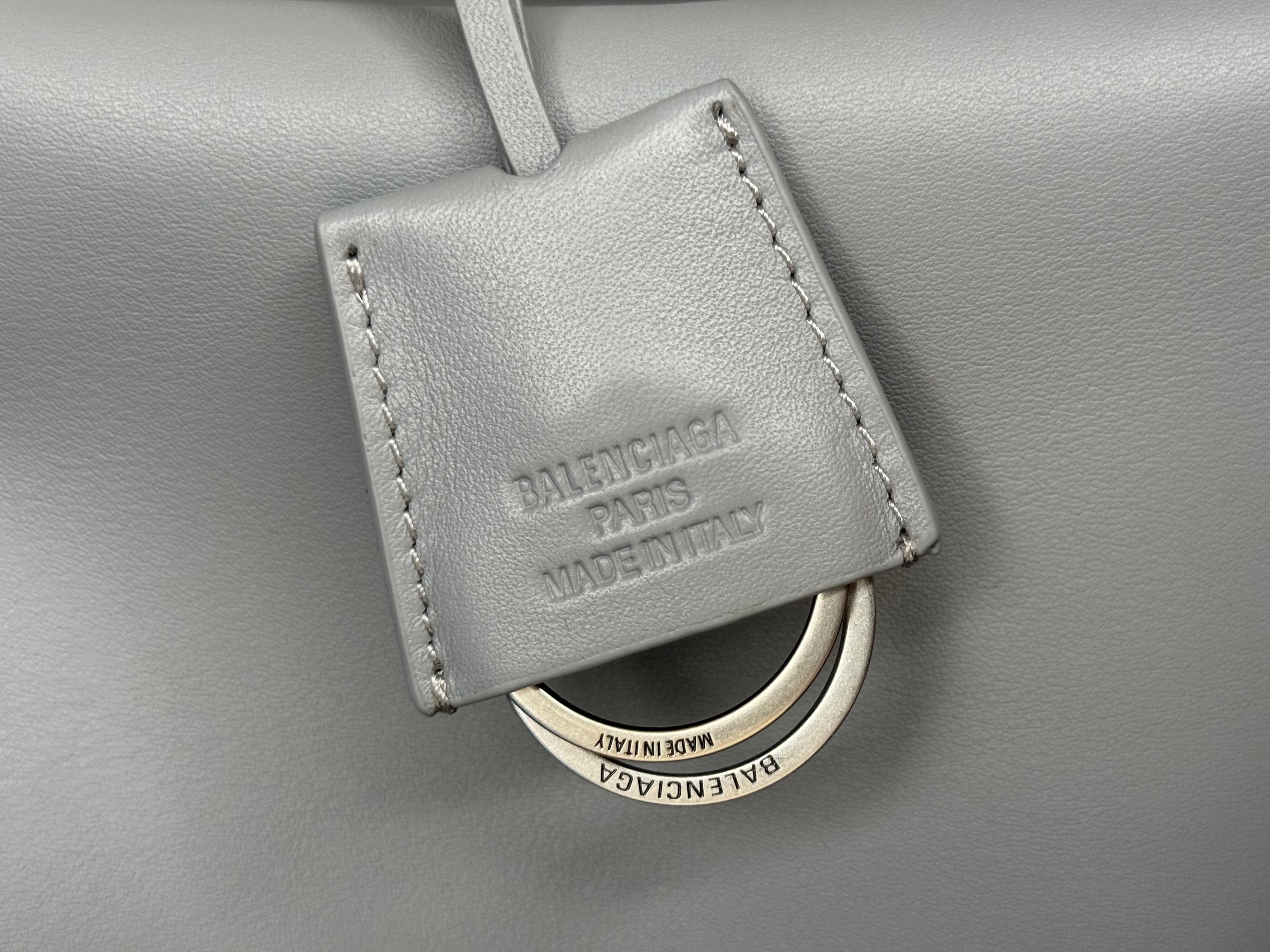 Balenciaga Medium Bag 35 Gray Calfskin Sliver Hardware