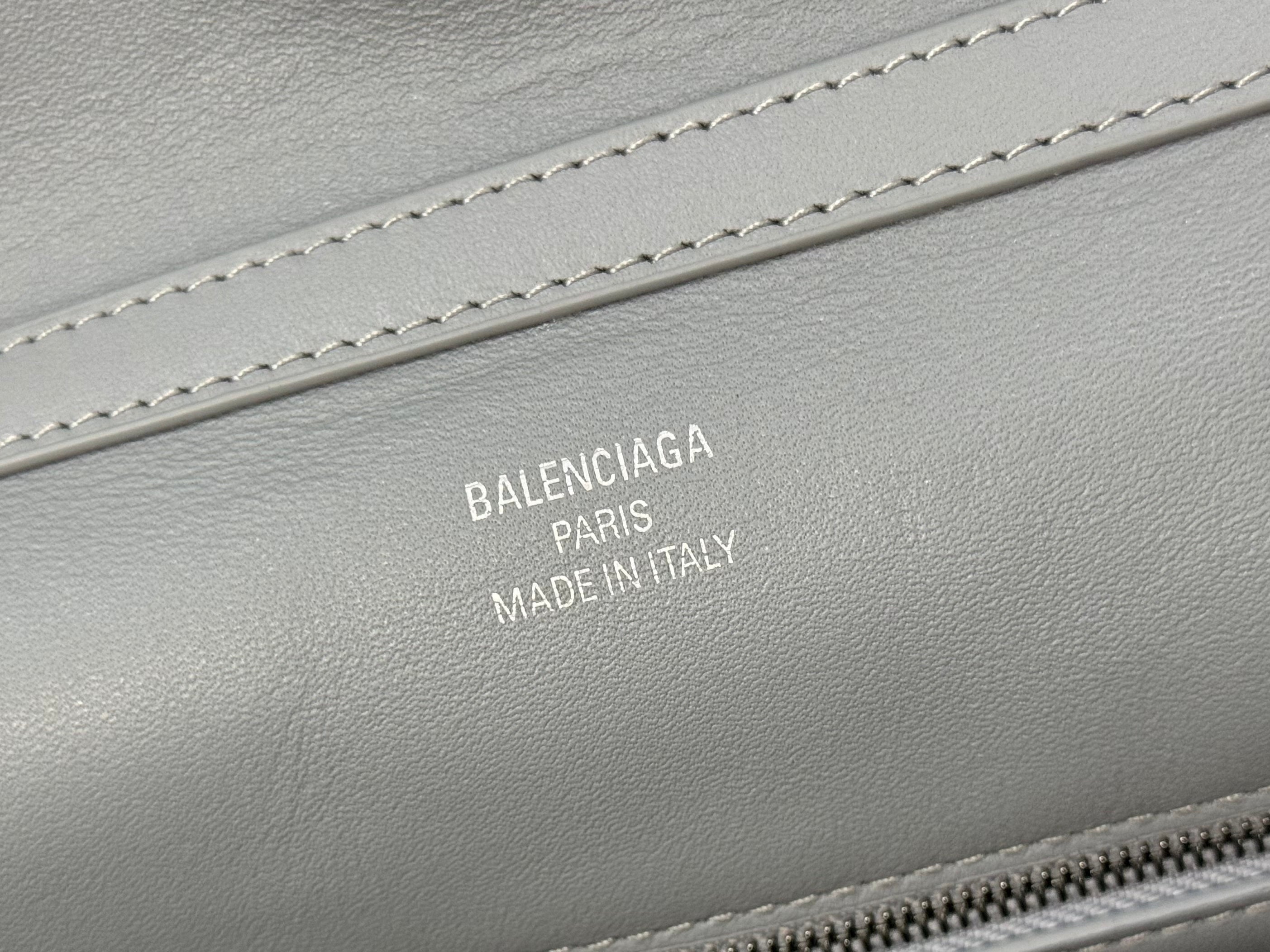 Balenciaga Medium Bag 35 Gray Calfskin Sliver Hardware