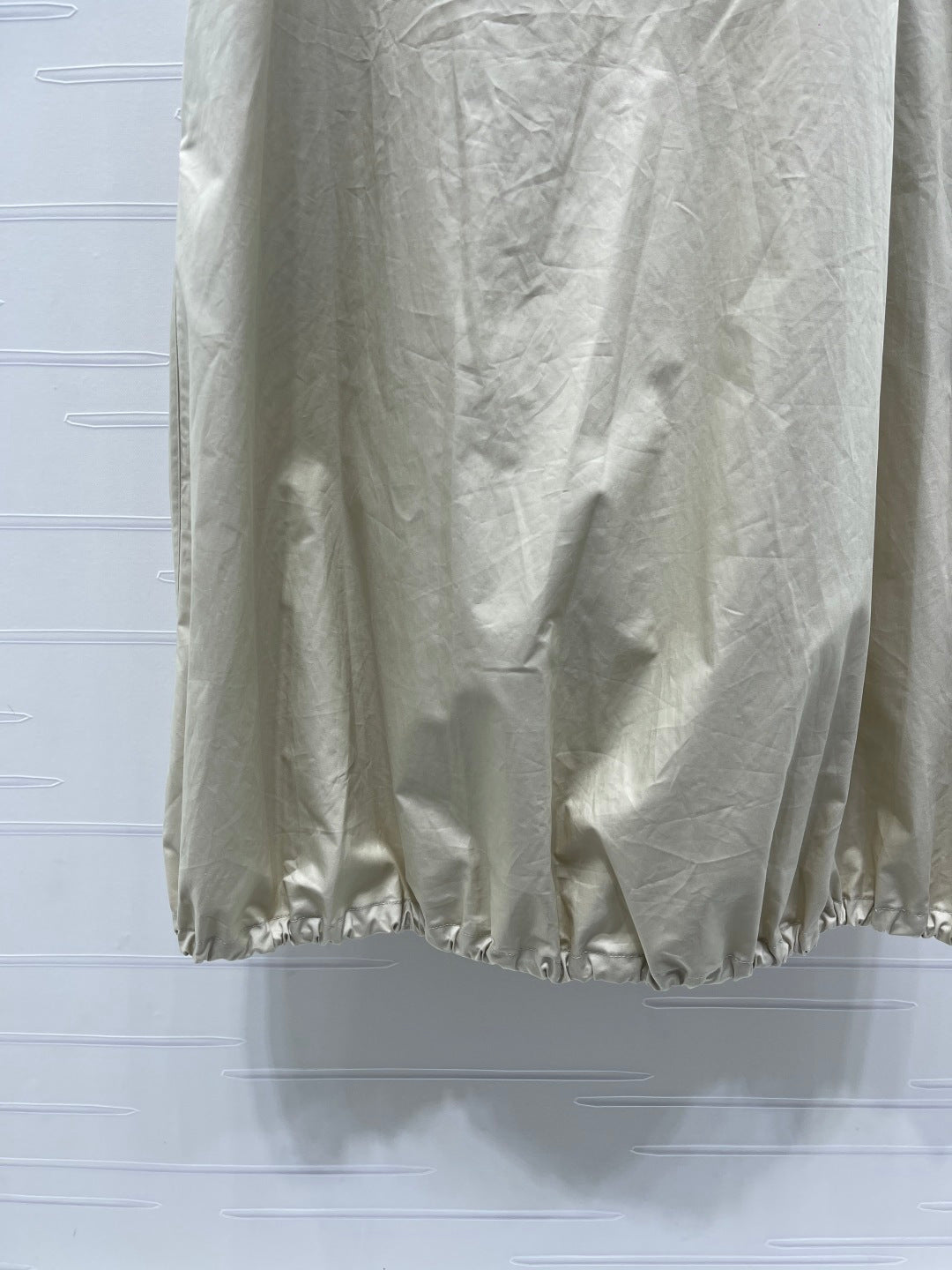 Miumiu 2026 Letter Label Waist-cinching Vest Dress Beige Polyester 392570