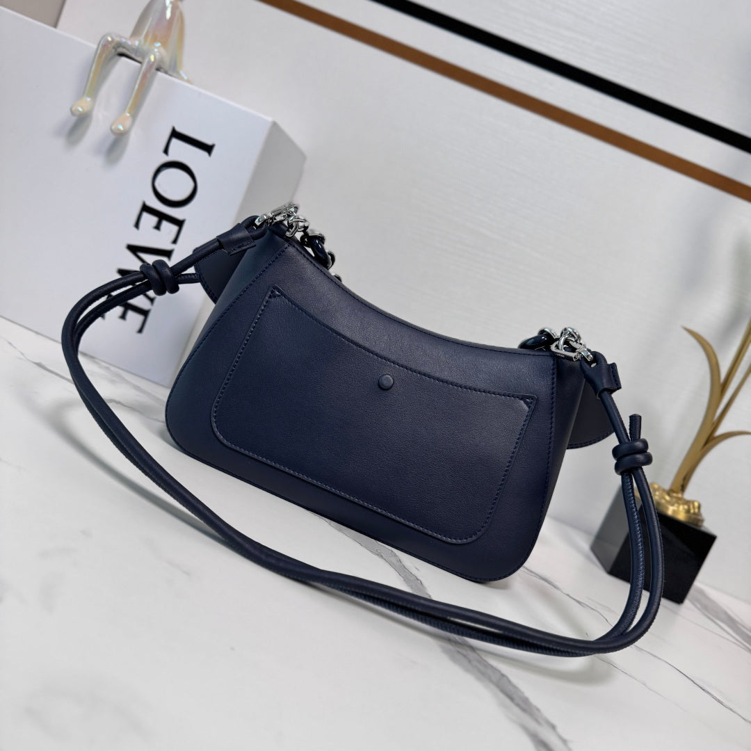 Loewe Ola Medium Bag Navy Blue Calfskin 274666