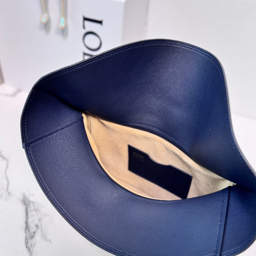 Loewe Ola Medium Bag Navy Blue Calfskin 274666