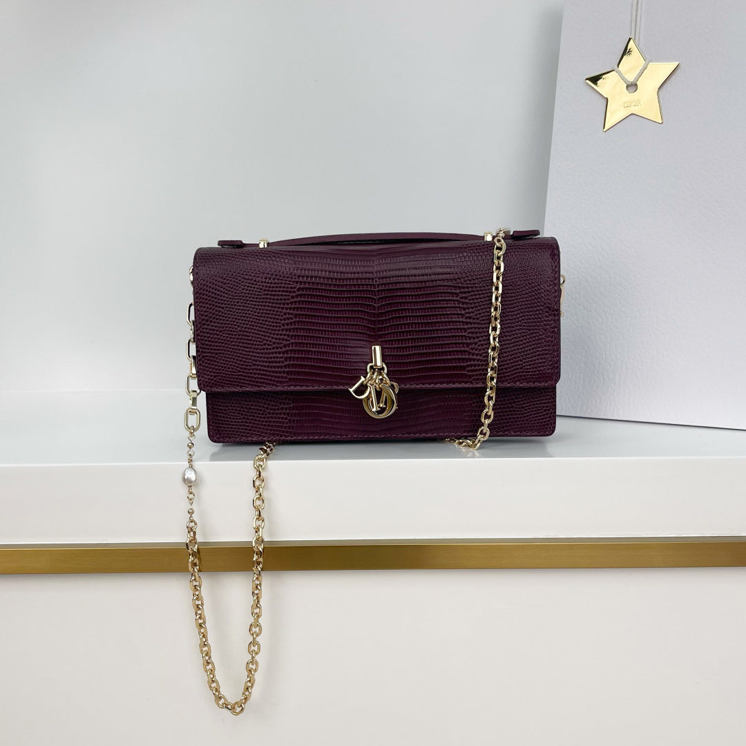 Dior 2026 Pearl Clutch Bag 21cm Leather