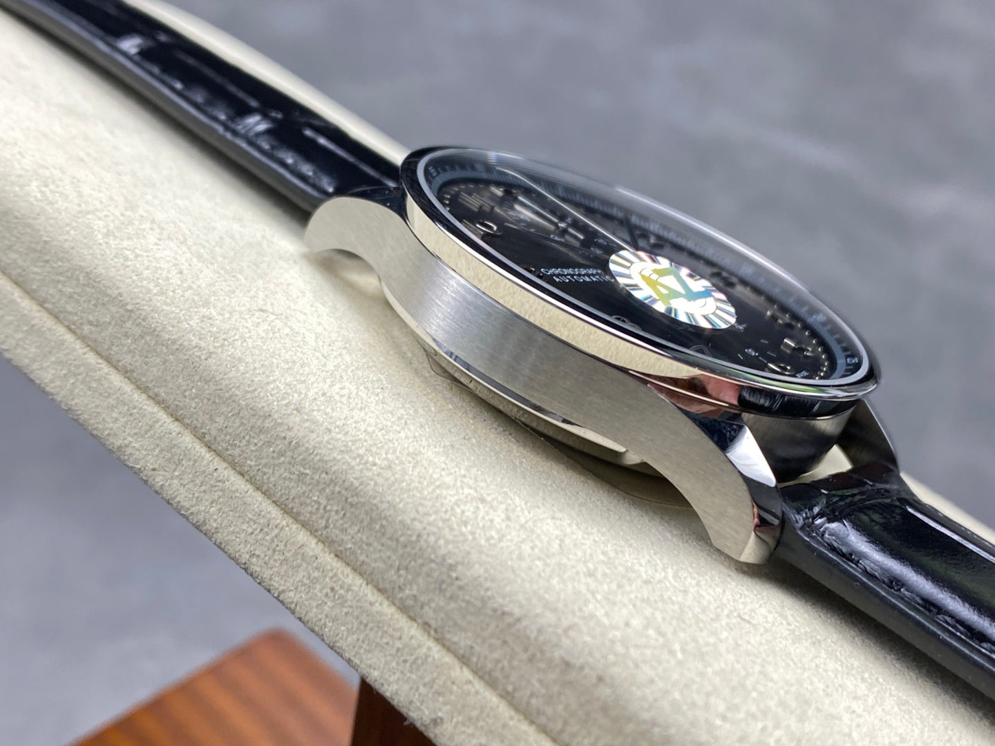 IWC Portuguese 41mm Black Dial Steel Case Crocodile Leather