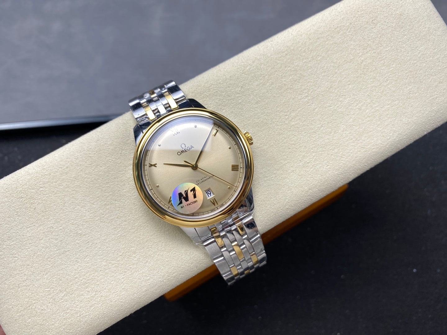 Omega De Ville Prestige Co-Axial Master Chronometer 41mm Gold Dial Watch