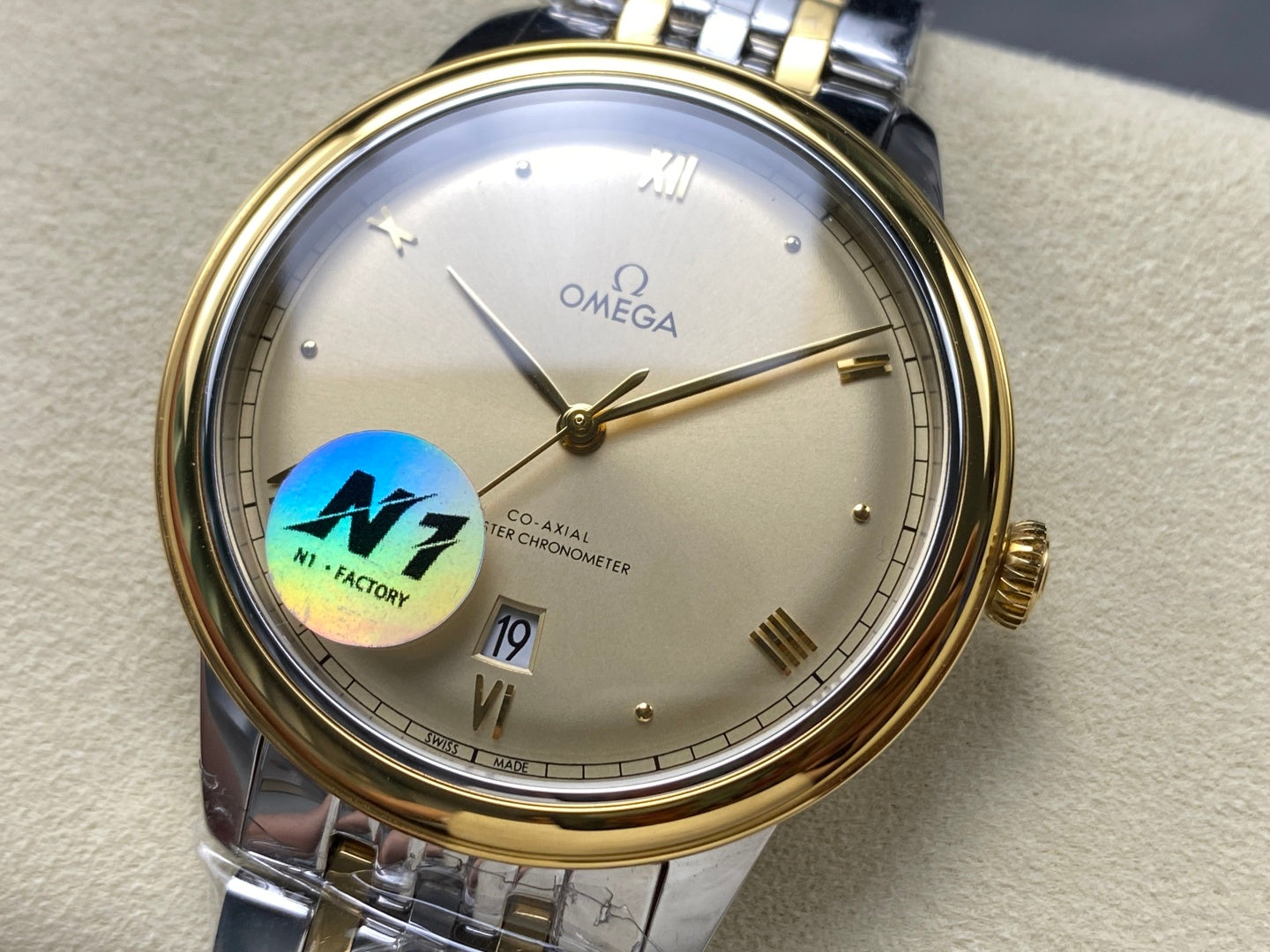 Omega De Ville Prestige Co-Axial Master Chronometer 41mm Gold Dial Watch