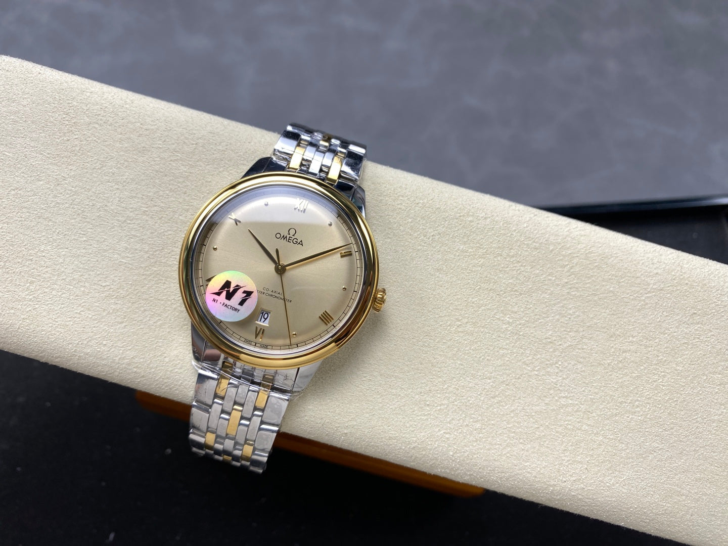 Omega De Ville Prestige Co-Axial Master Chronometer 41mm Gold Dial Watch