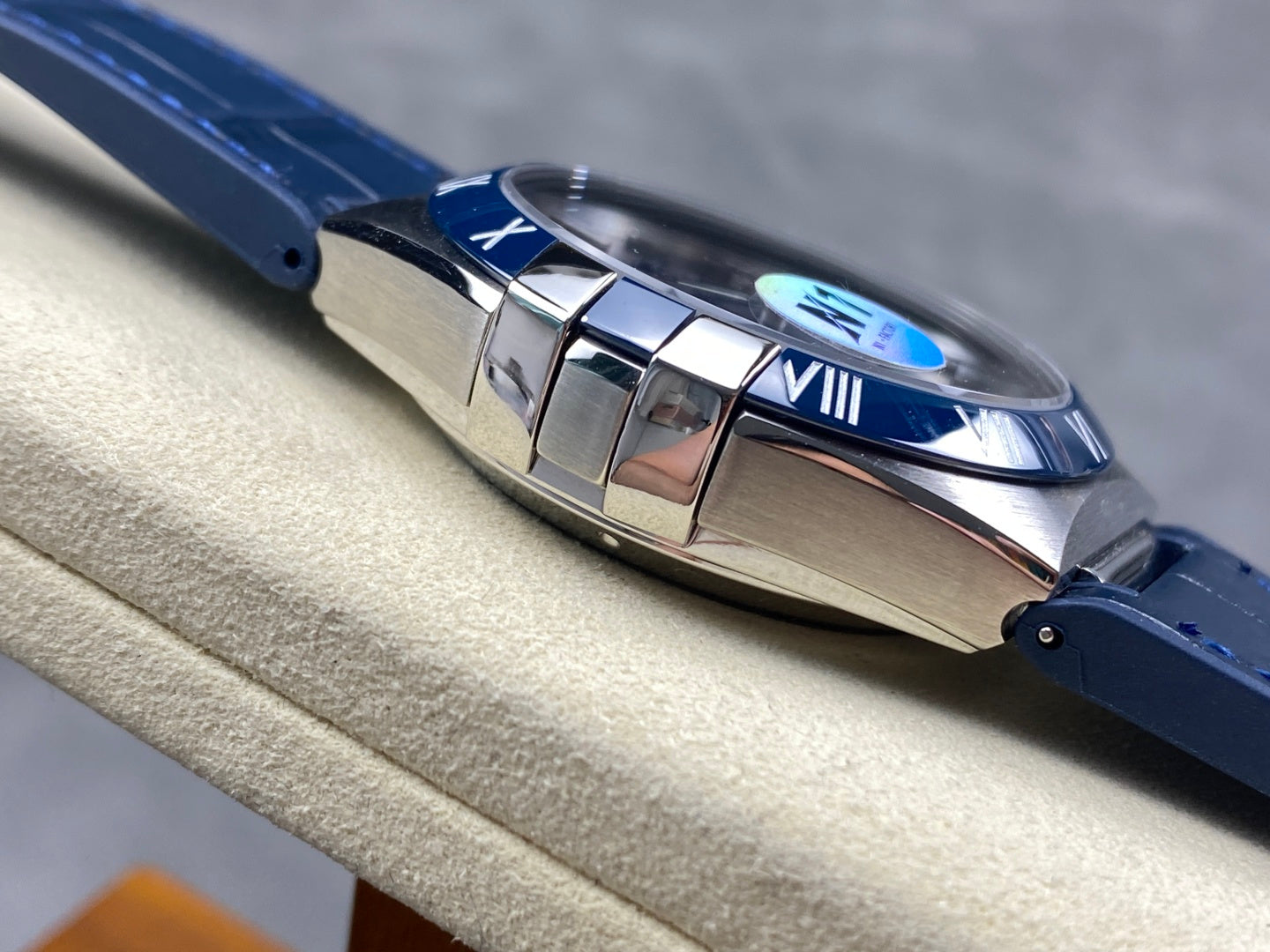 Omega Constellation Co-Axial Master Chronometer 41 mm Steel Blue Case Leather Strap