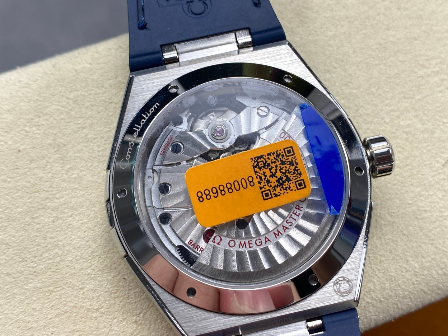 Omega Constellation Co-Axial Master Chronometer 41 mm Steel Blue Case Leather Strap