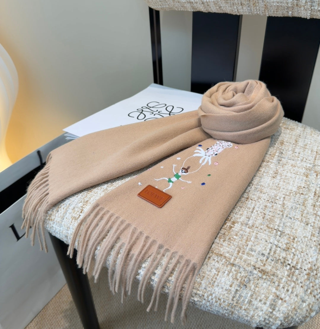 Loewe Scarf 180CM Dark Beige Cashmere 959264