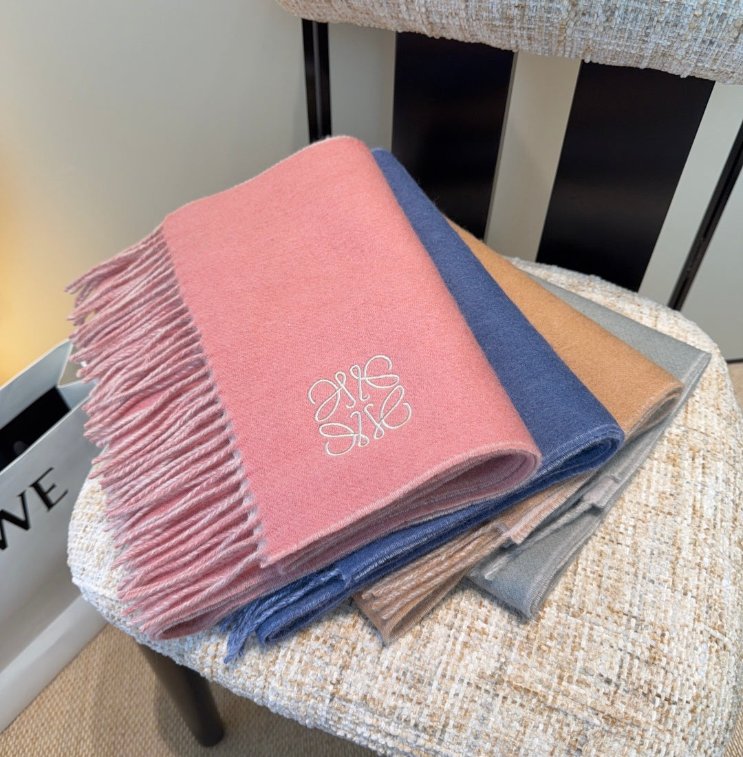 Loewe Scarf 180CM Blue Wool-blend 100130