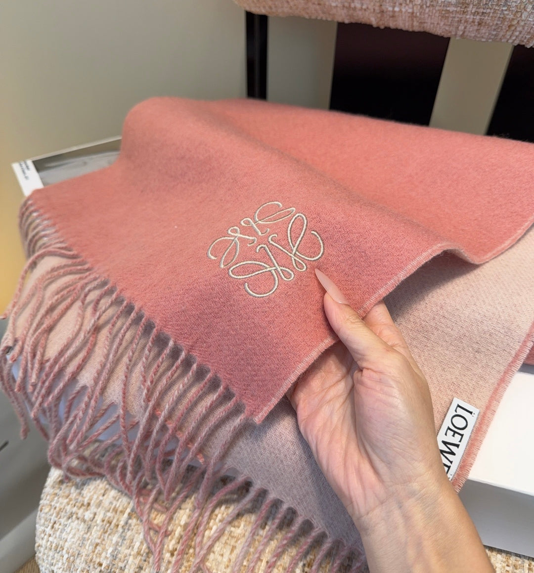 Loewe Scarf 180CM Pink Wool-blend 100131