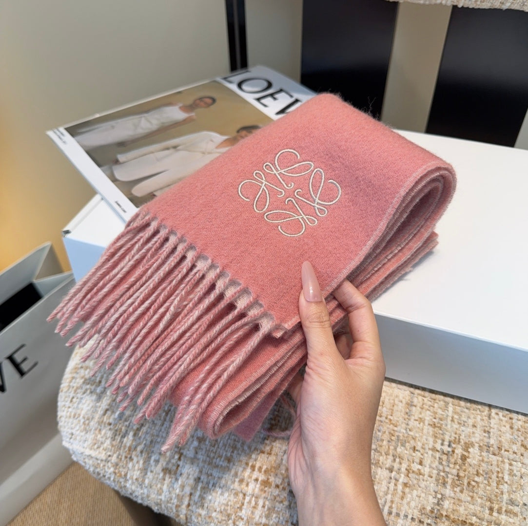 Loewe Scarf 180CM Pink Wool-blend 100131