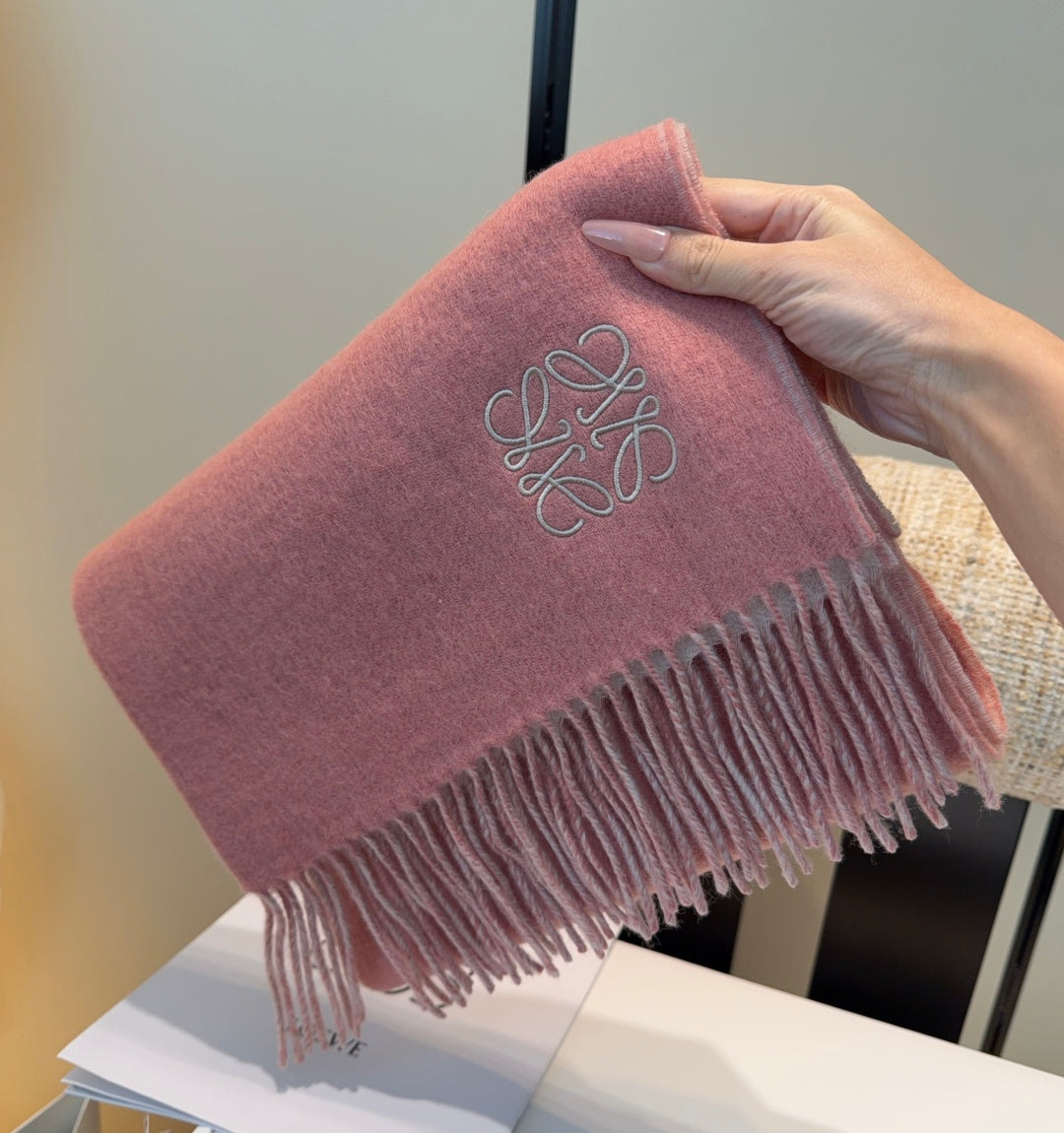 Loewe Scarf 180CM Pink Wool-blend 100131