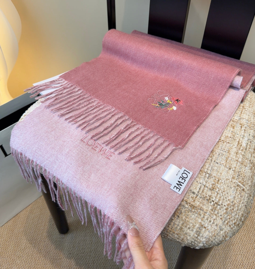 Loewe Scarf 180CM  Dark Pink Cashmere 969474