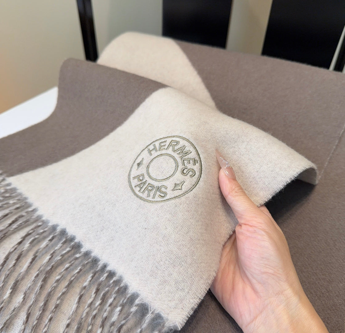 HM Scarf 190 CM Dark Gray Wool 969498