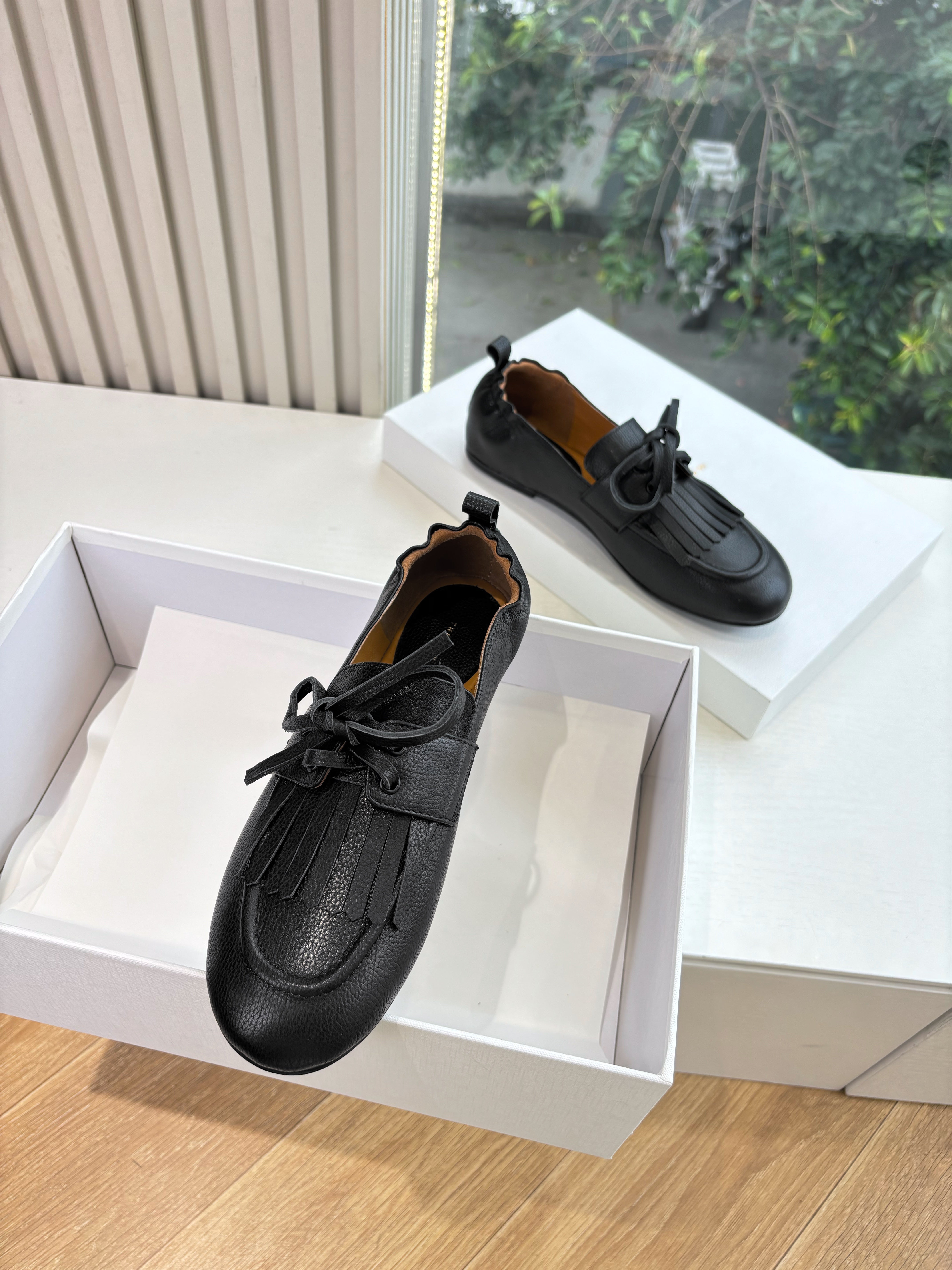 The Row 2025 Mary Jane Loafer Black Cowhide 549360