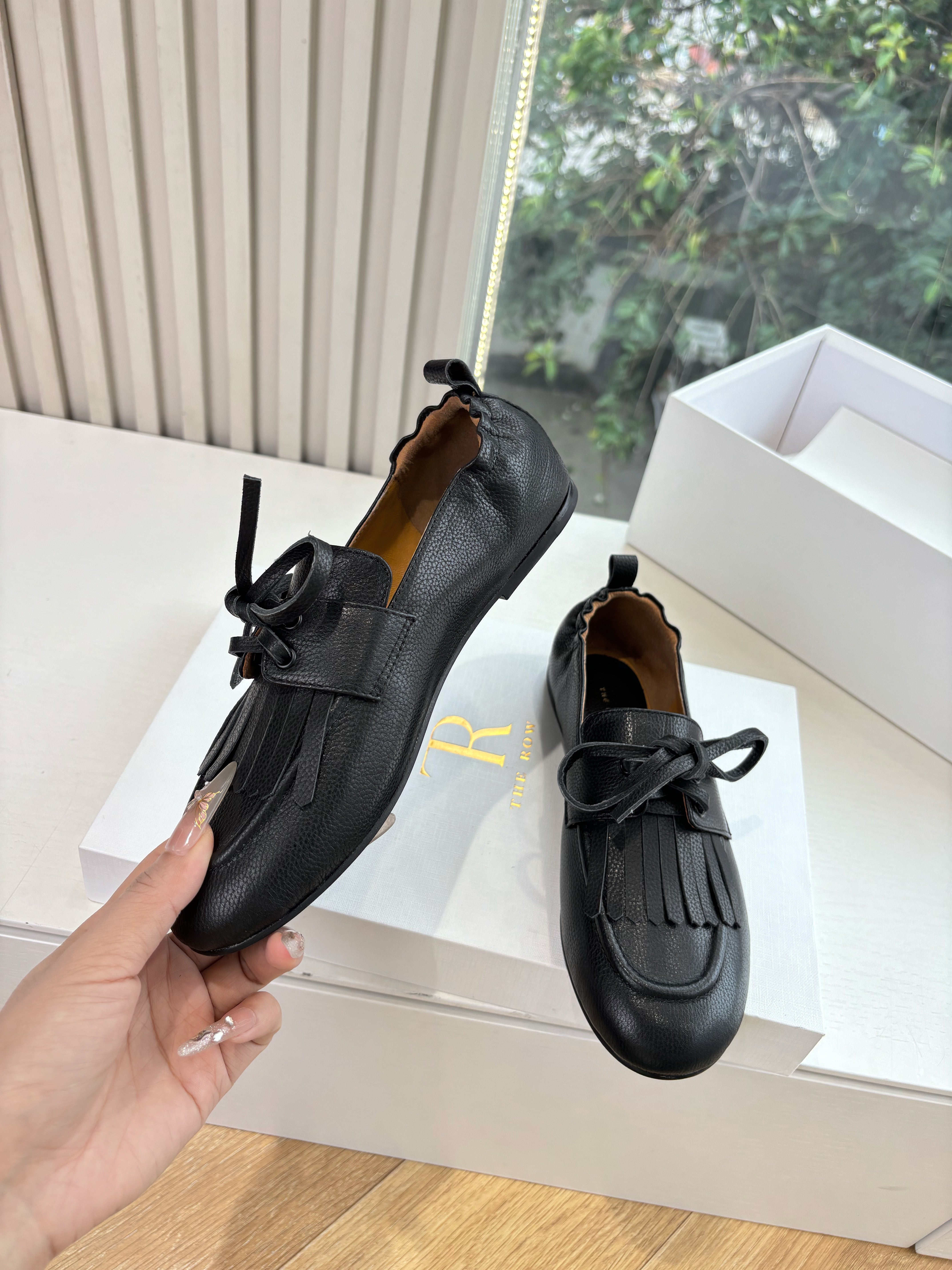 The Row 2025 Mary Jane Loafer Black Cowhide 549360