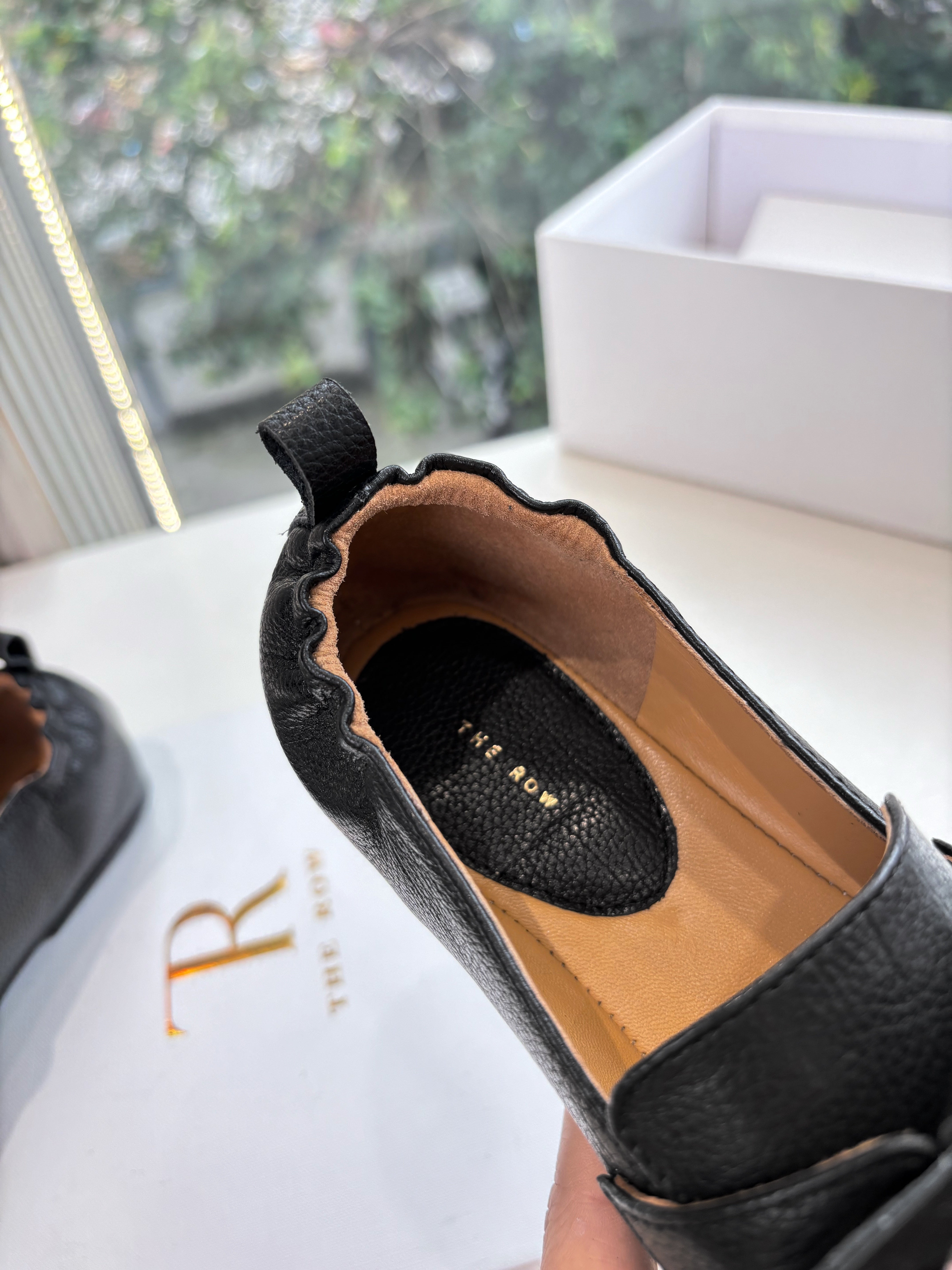 The Row 2025 Mary Jane Loafer Black Cowhide 549360