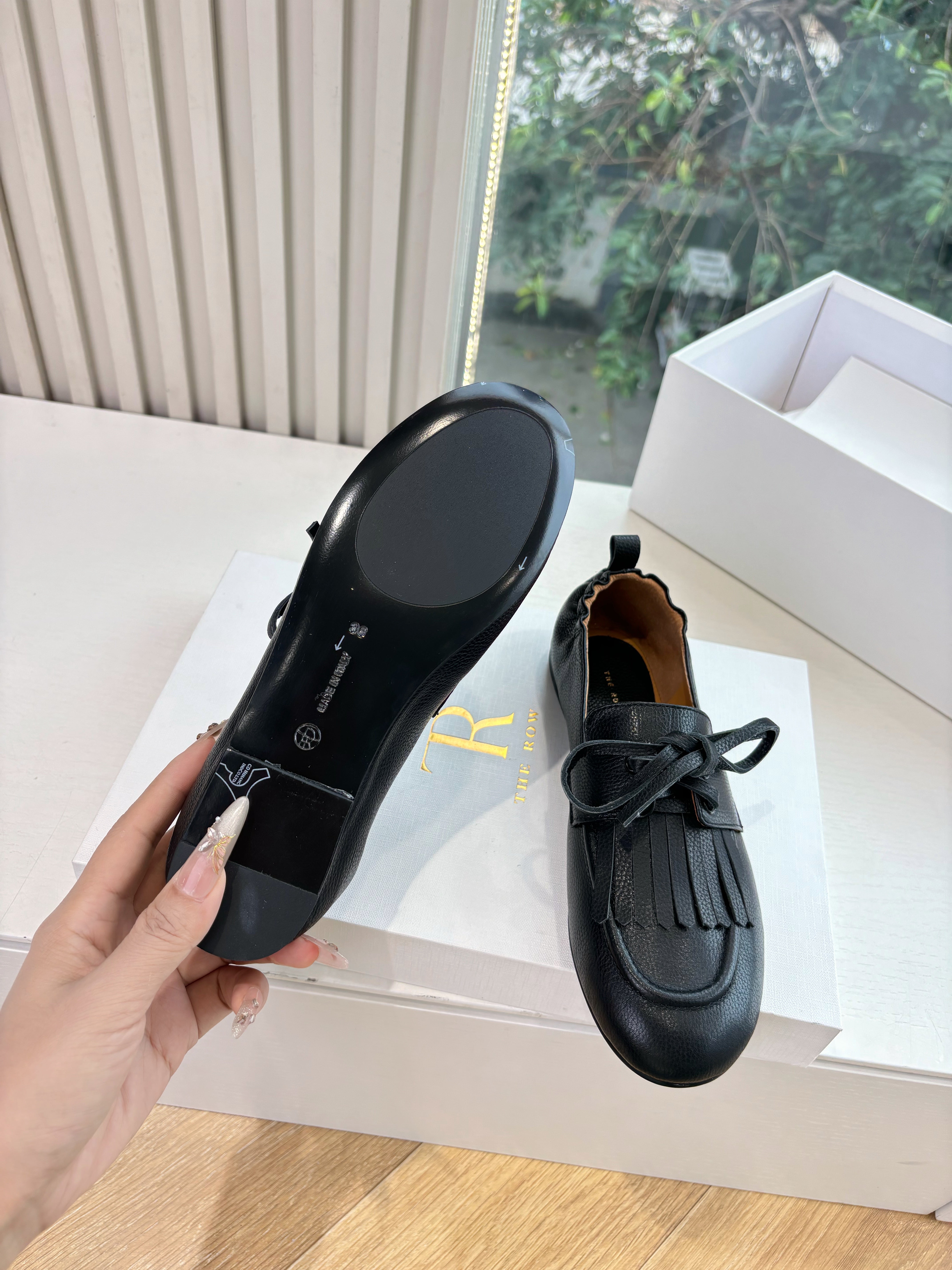 The Row 2025 Mary Jane Loafer Black Cowhide 549360