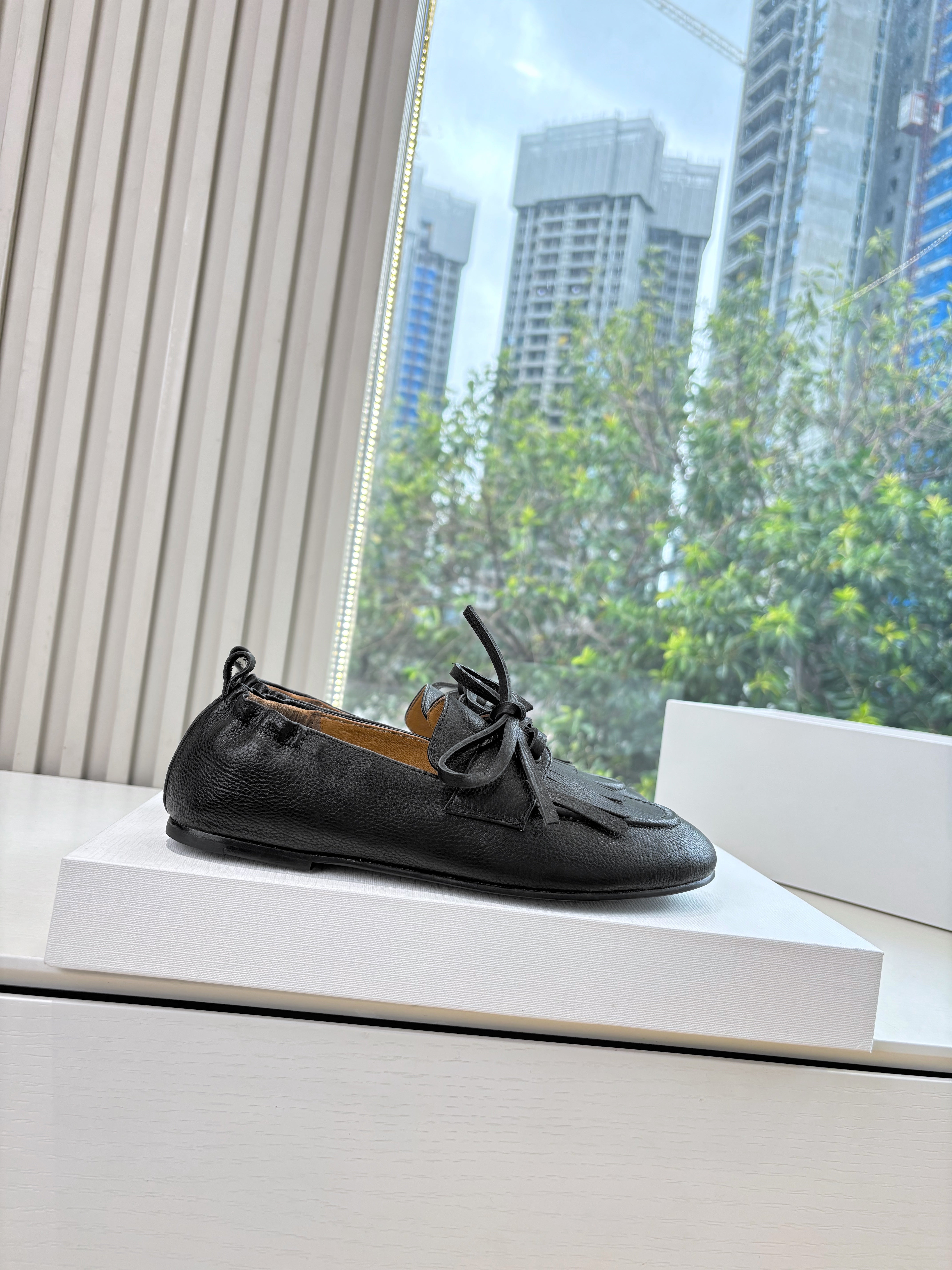 The Row 2025 Mary Jane Loafer Black Cowhide 549360