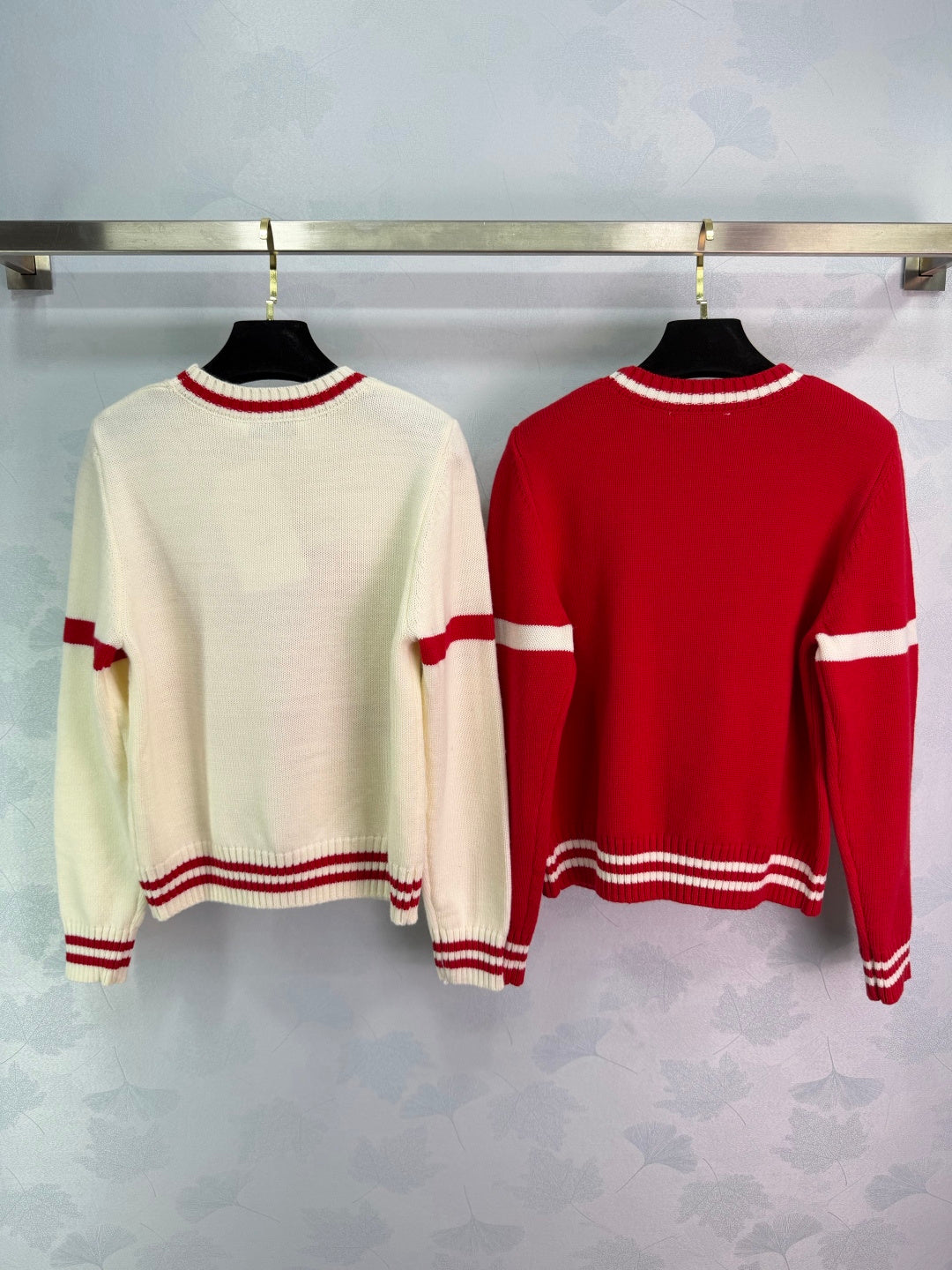 Dior 2025 Pegasus Sweater Red and White Wool 331277