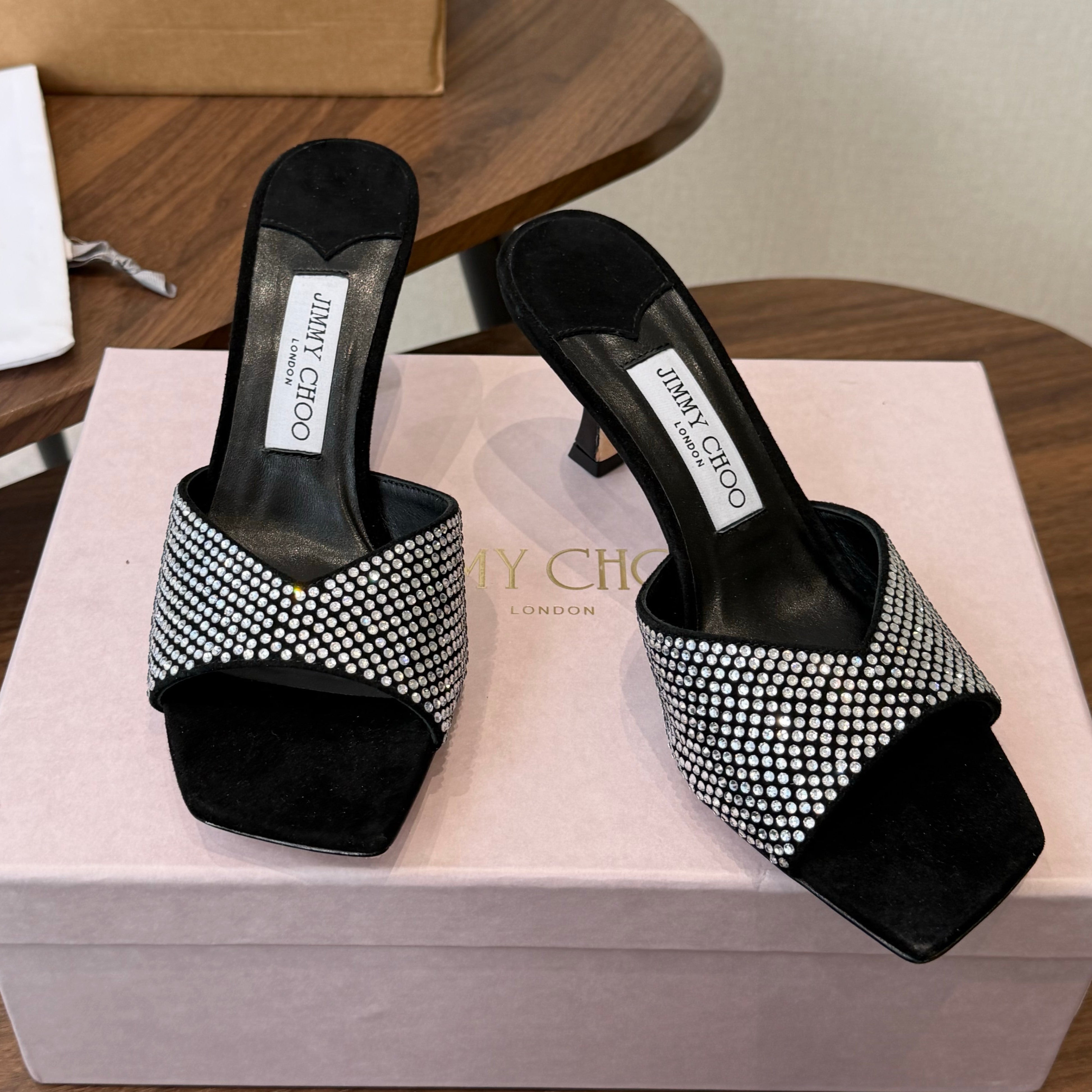 Jimmy Choo 2026 Skye Sandals 65mm Glitter Leather 940362
