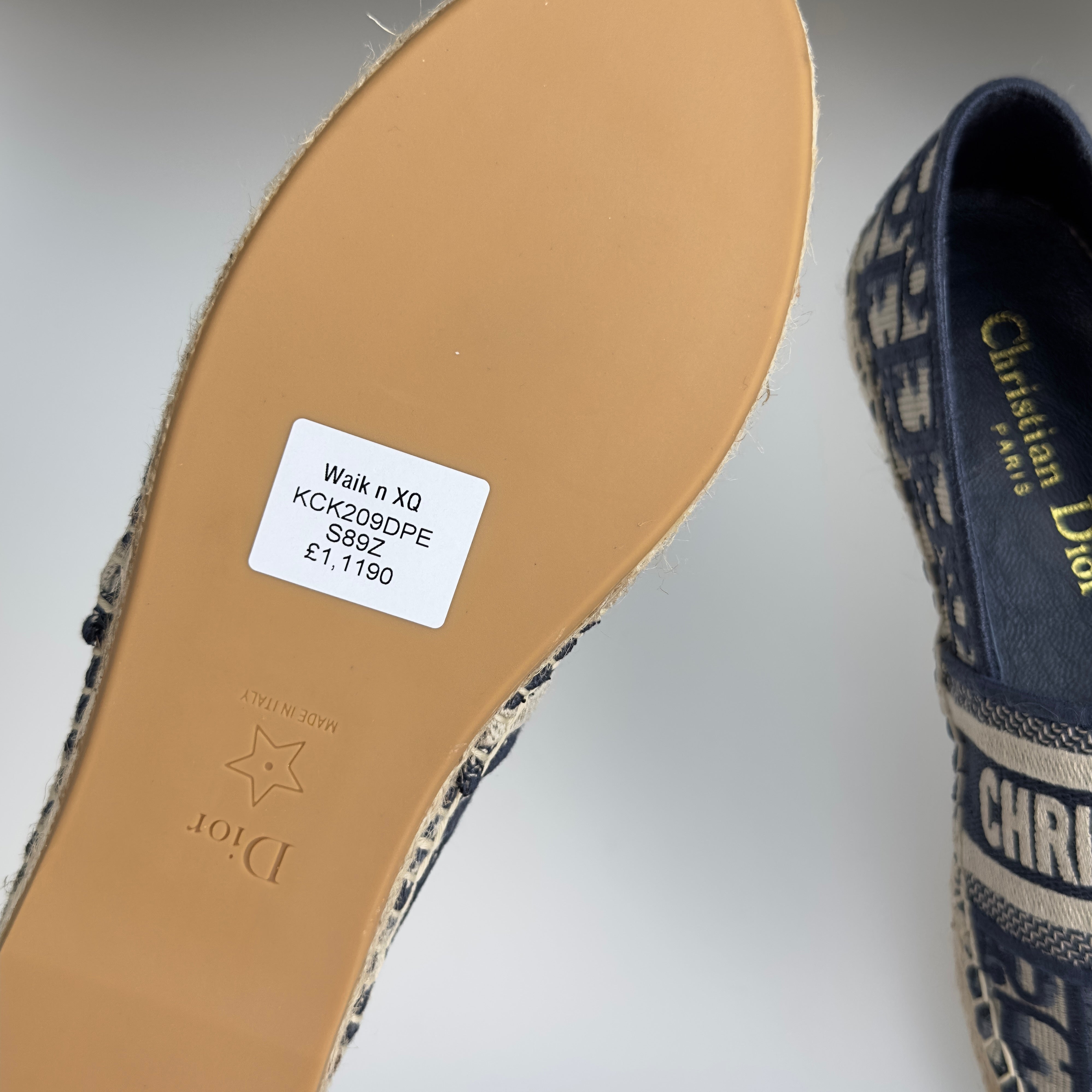 Dior 2026 Granville Espadrille Loafers Fabric Leather 972438