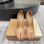 CL x Margiela 25 Pumps Beige 10cm Patent Leather 296037