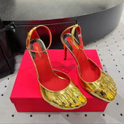 CL 25 Elsa Schiapar Slingback Gold Mirror Cowhide 321605