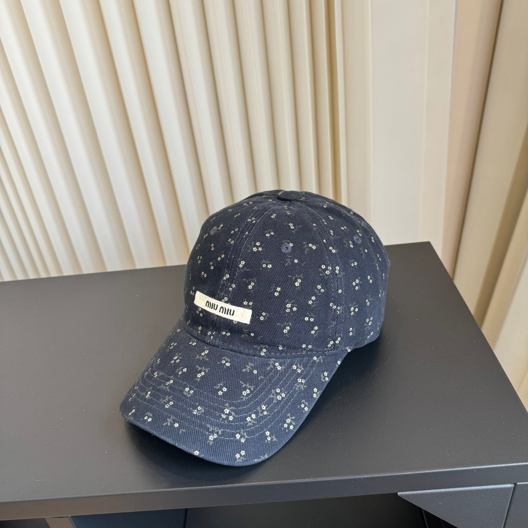 Miumiu Floral Print Baseball Cap 413004