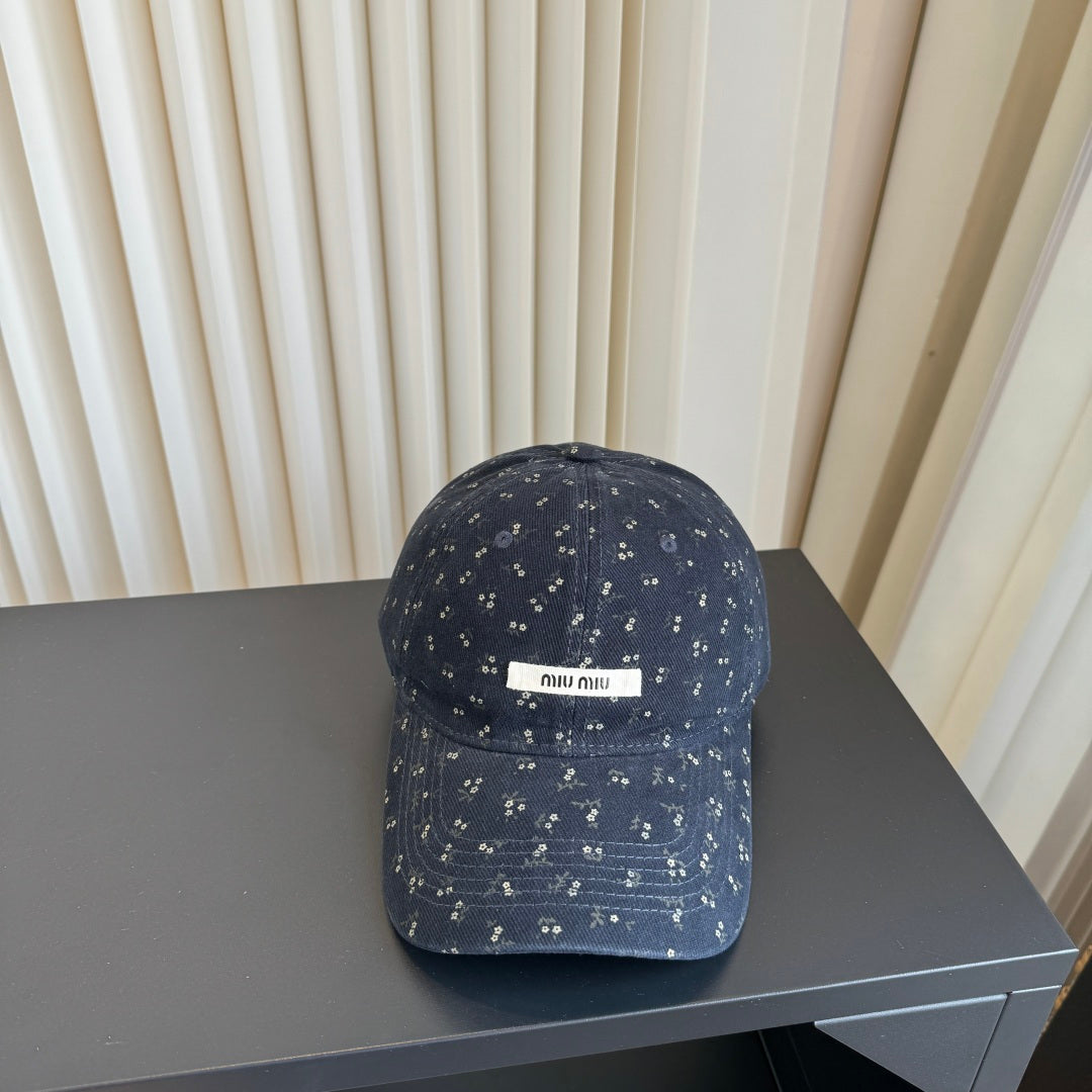 Miumiu Floral Print Baseball Cap 413004