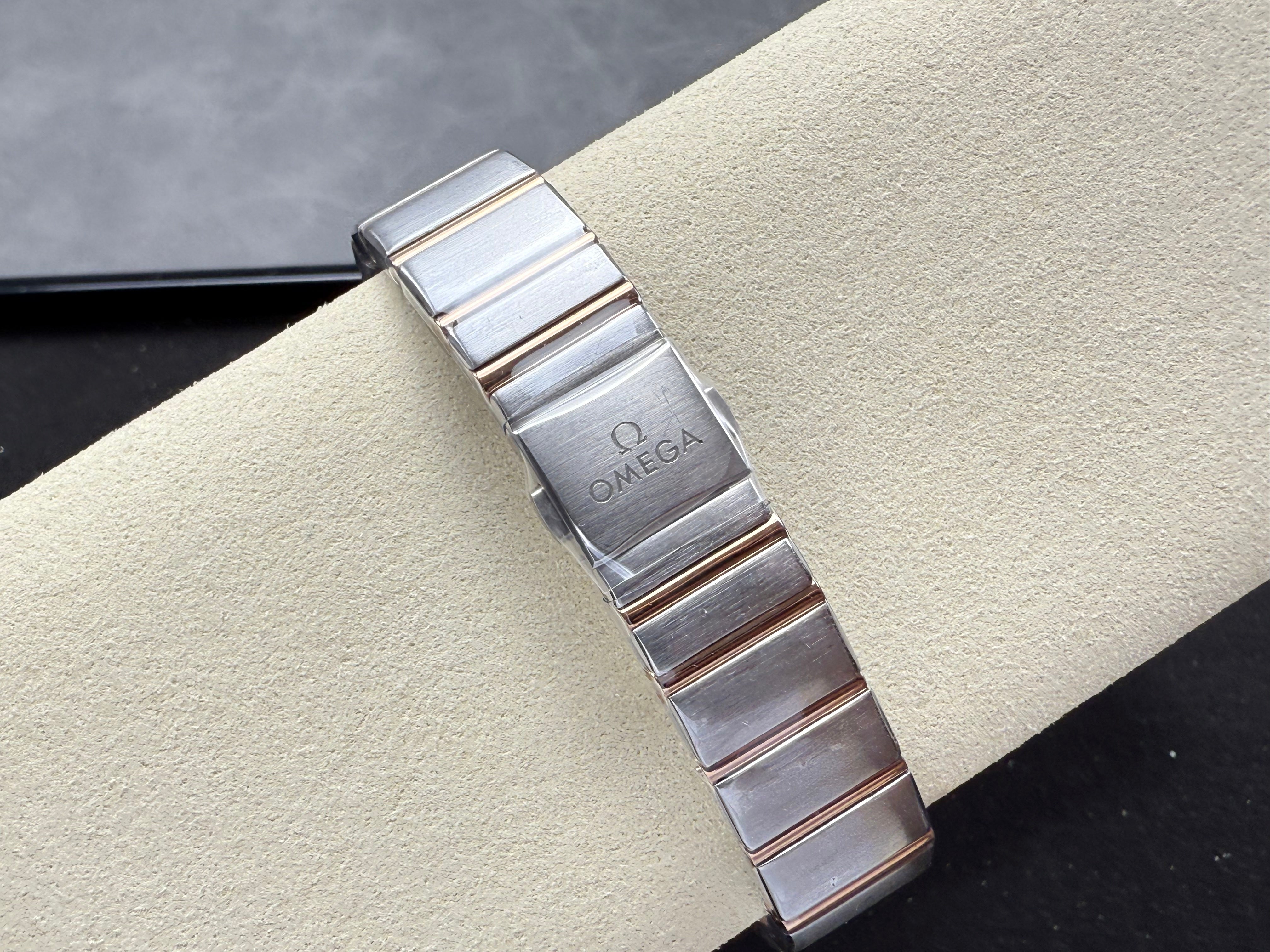 Omega Constellation 28mm Swiss Quartz Purple Meteorite Dial Watch