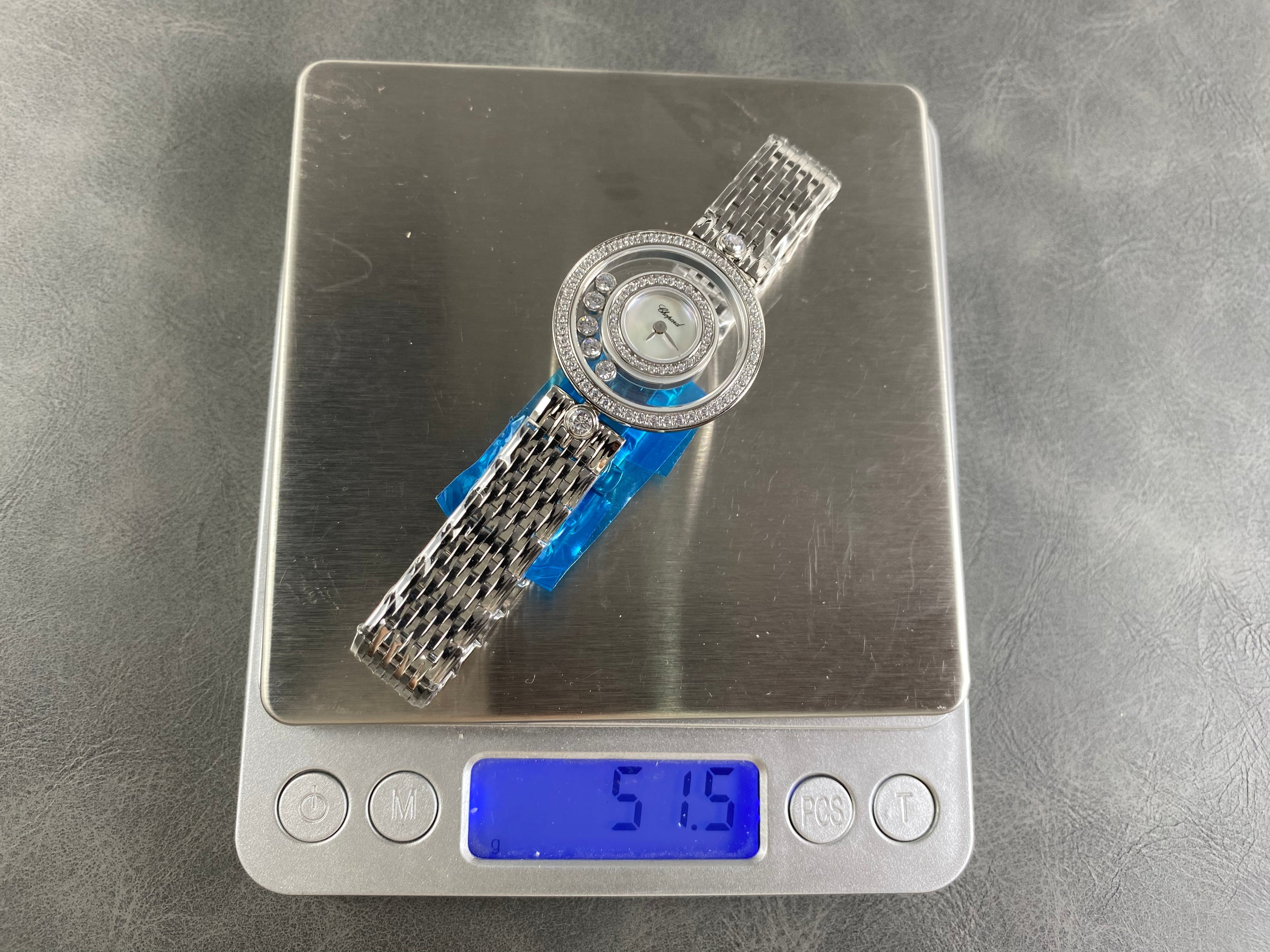 Chopard Happy 28mm Mop Dial Diamond Bezel Steel