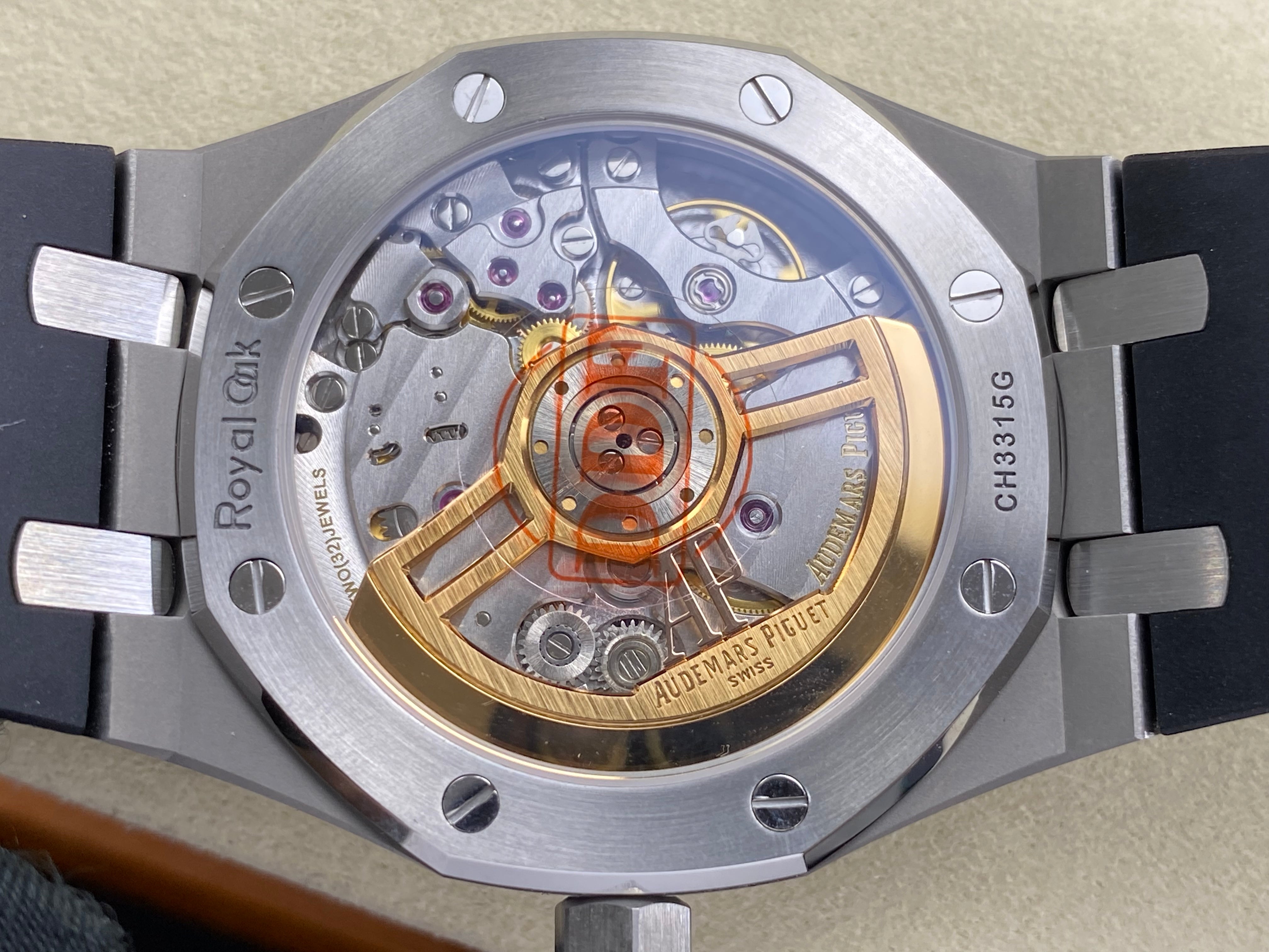 Audemars Piguet Royal Oak Selfwinding 41mm 15510 Black Dial Rubber Strap