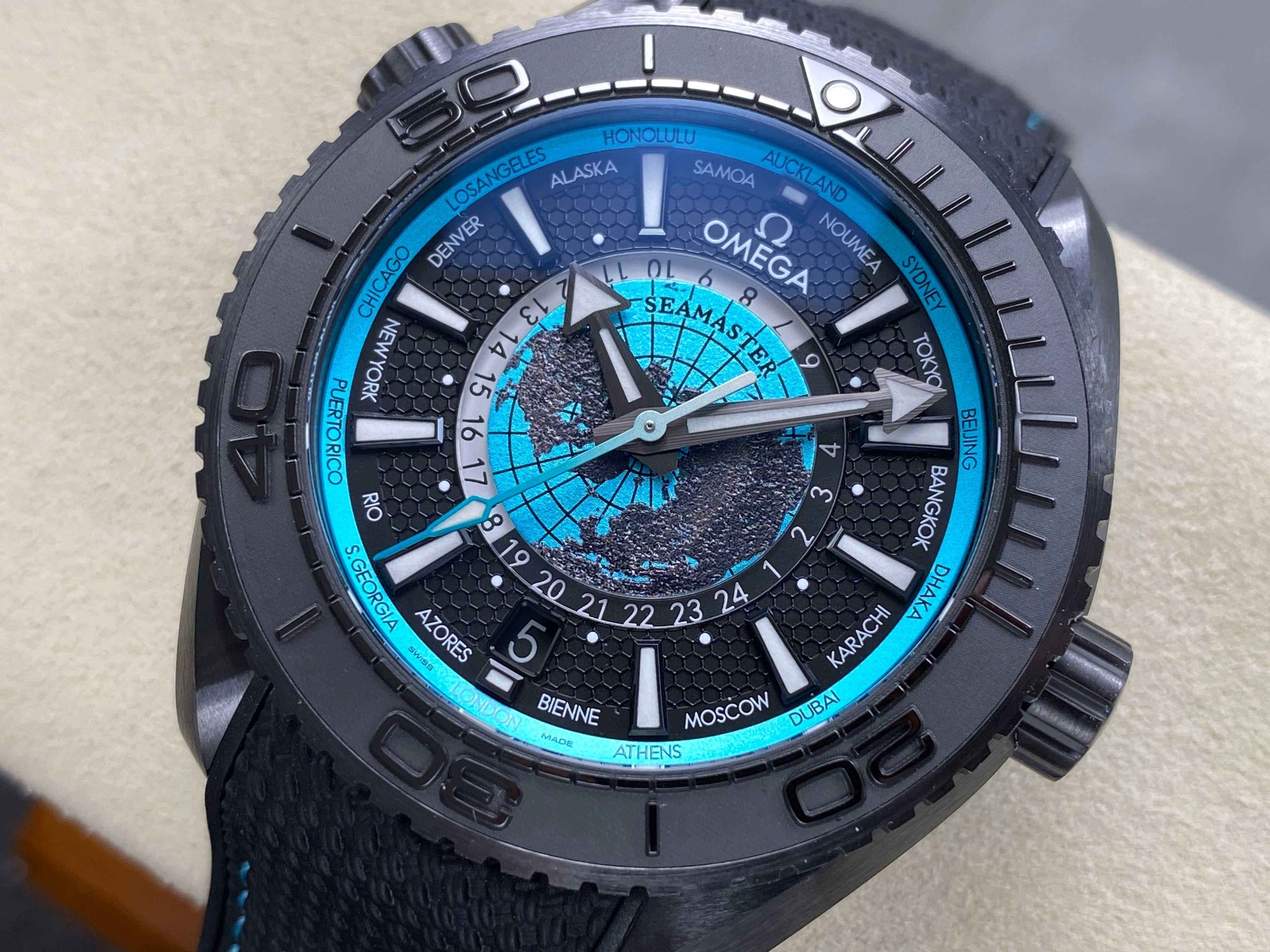Omega Seamaster Planet Ocean Worldtimer 44mm Watch