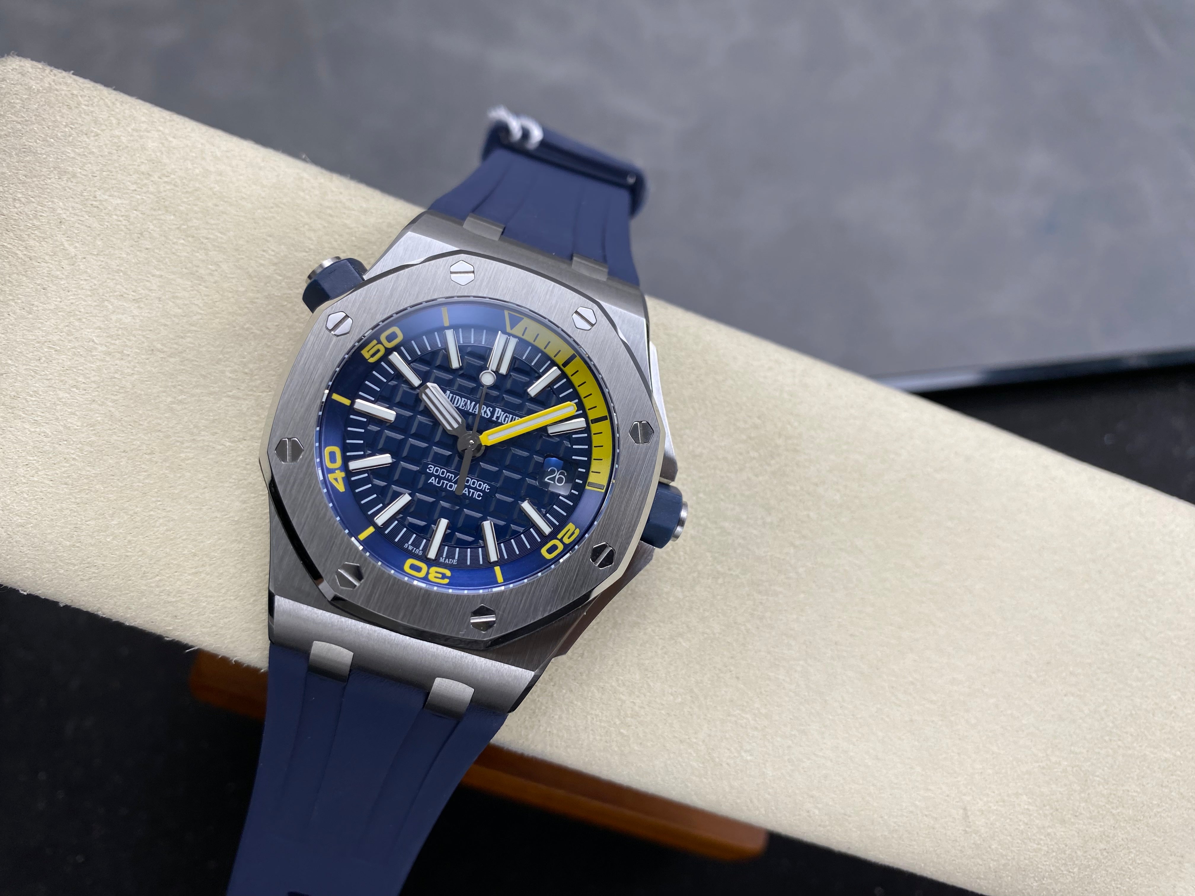 Audemars Piguet Royal Oak Offshore Diver 42mm Blue Yellow Dial