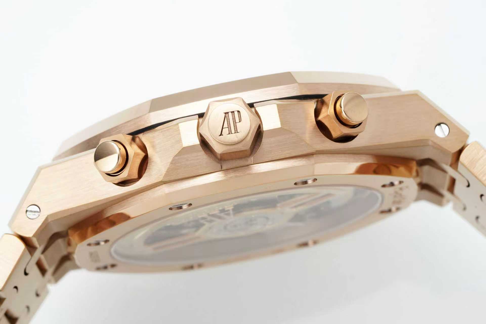 Audemars Piguet Royal Oak Chronograph 41mm Rose Gold White Dial