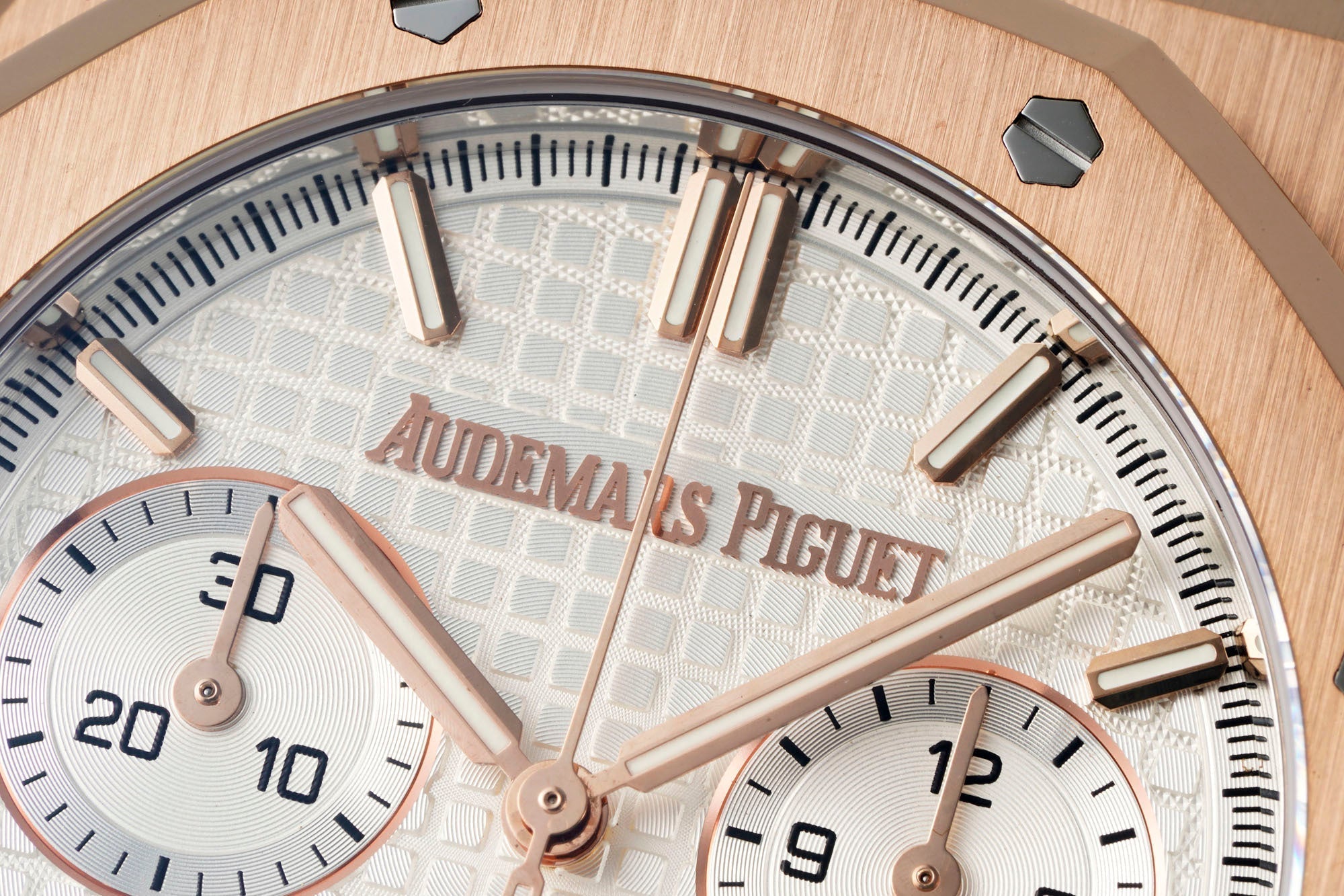 Audemars Piguet Royal Oak Chronograph 41mm Rose Gold White Dial
